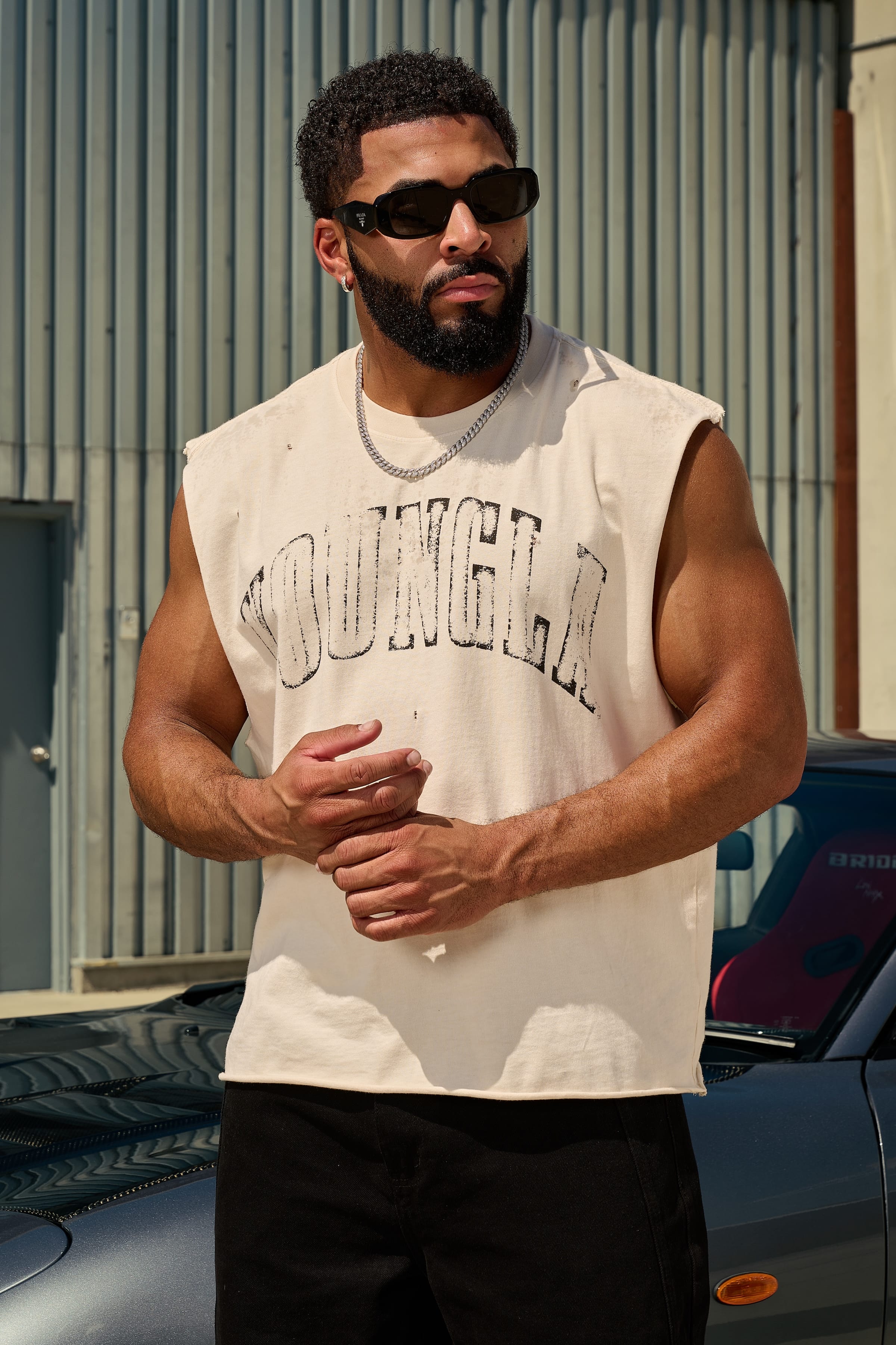 YoungLA 3098 - Since '14 Cut-Offs 'Off-White'