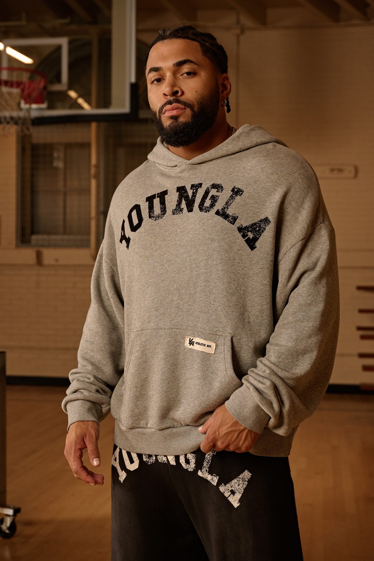YoungLA 5022 - Arc Collection - Hoodies 'Heather Grey'