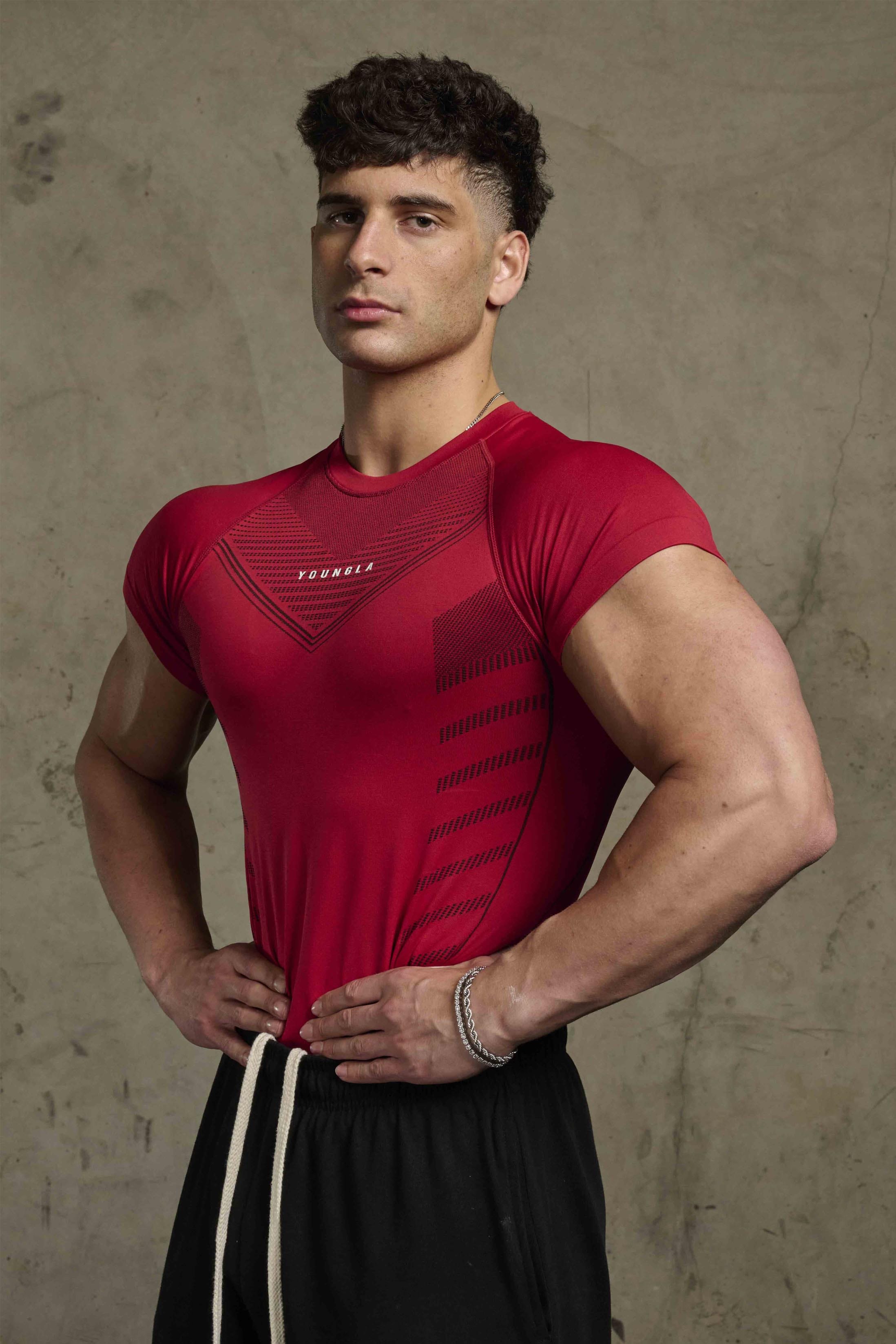 Young La 465 Superhero Compression Tees 'Red'