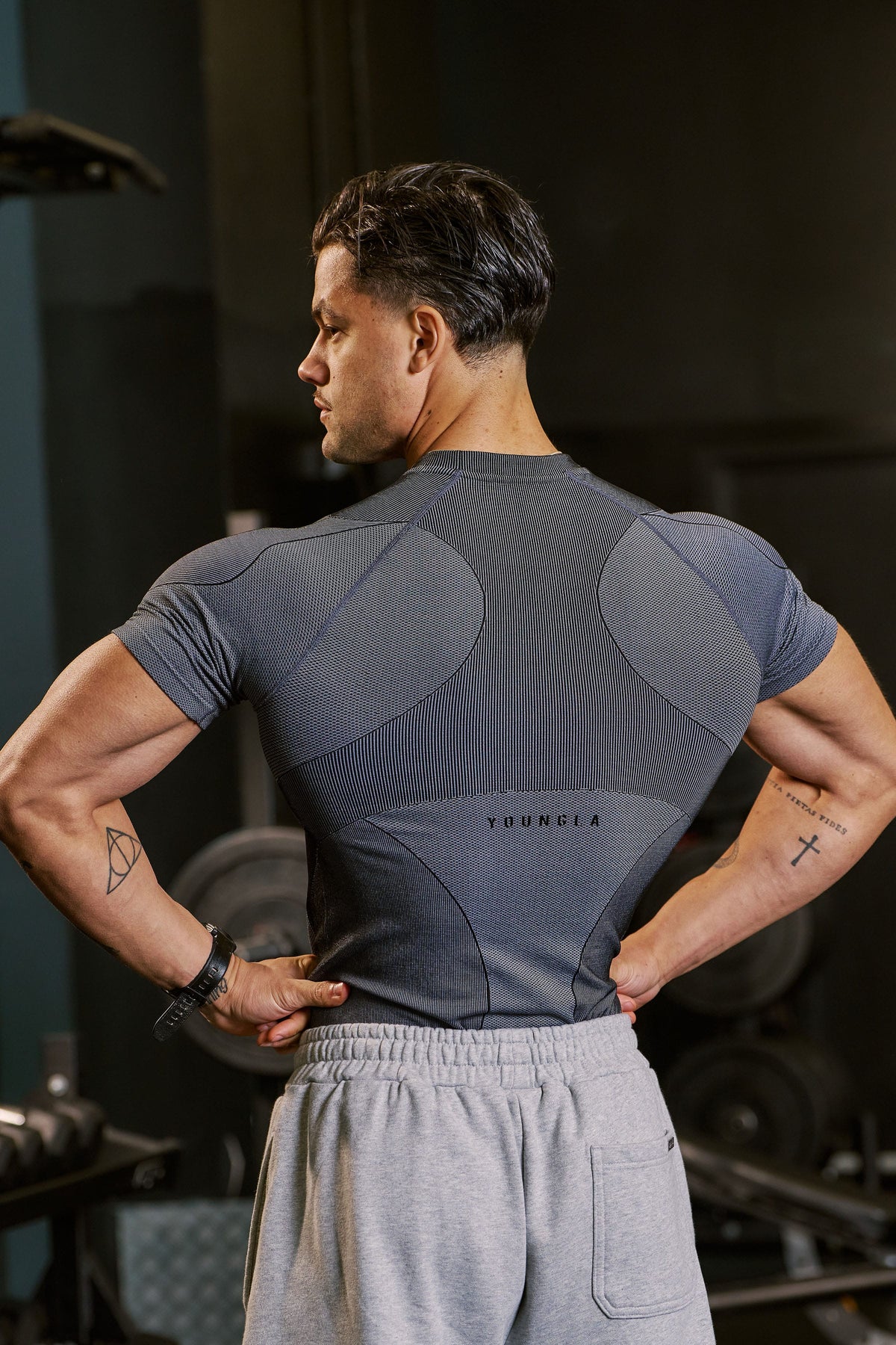 YoungLA 4339 - Forme Compression Tees 'Grey'