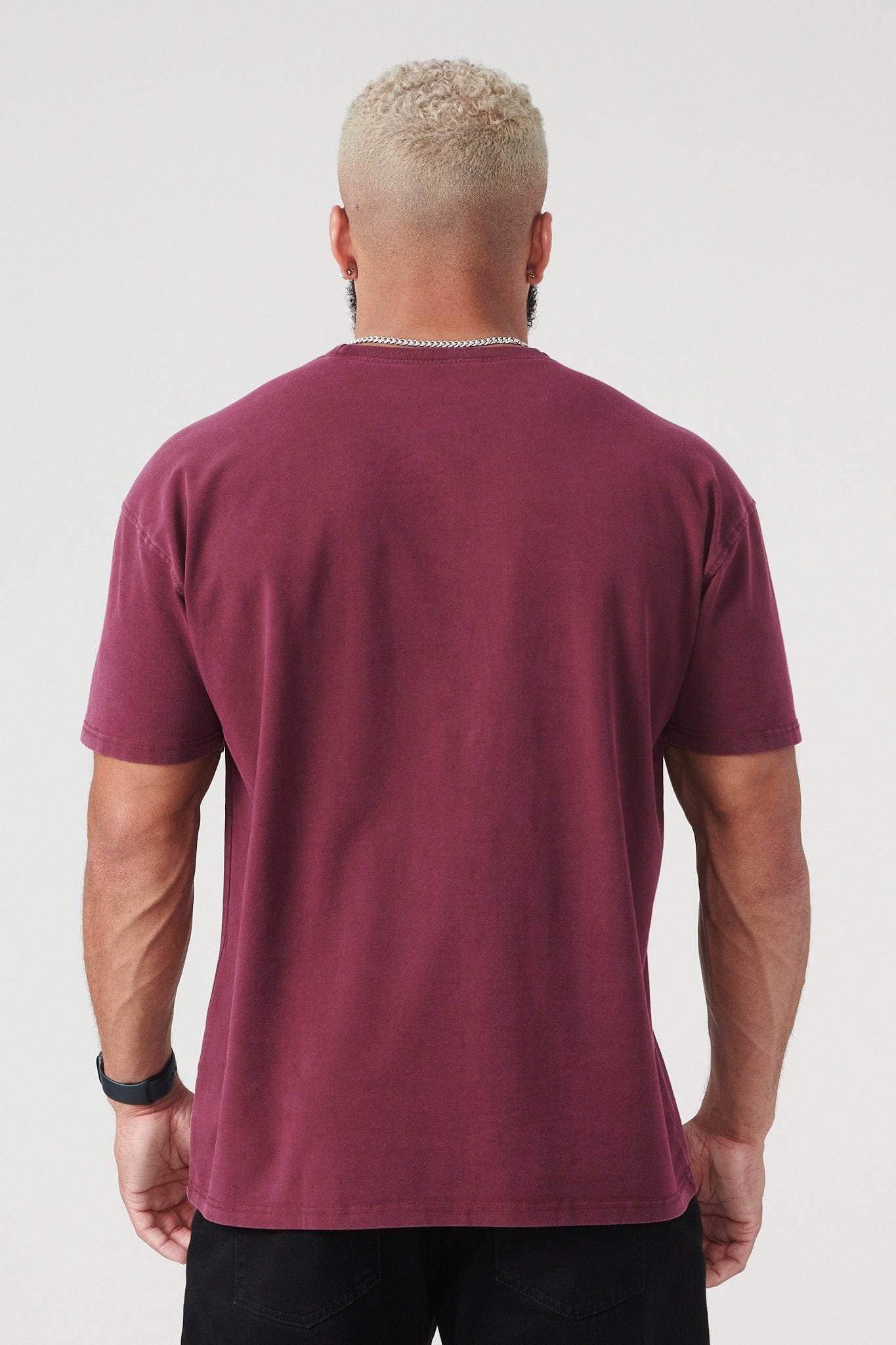 Young La 401 Essential Jacked Tees 'Burgundy Wash'