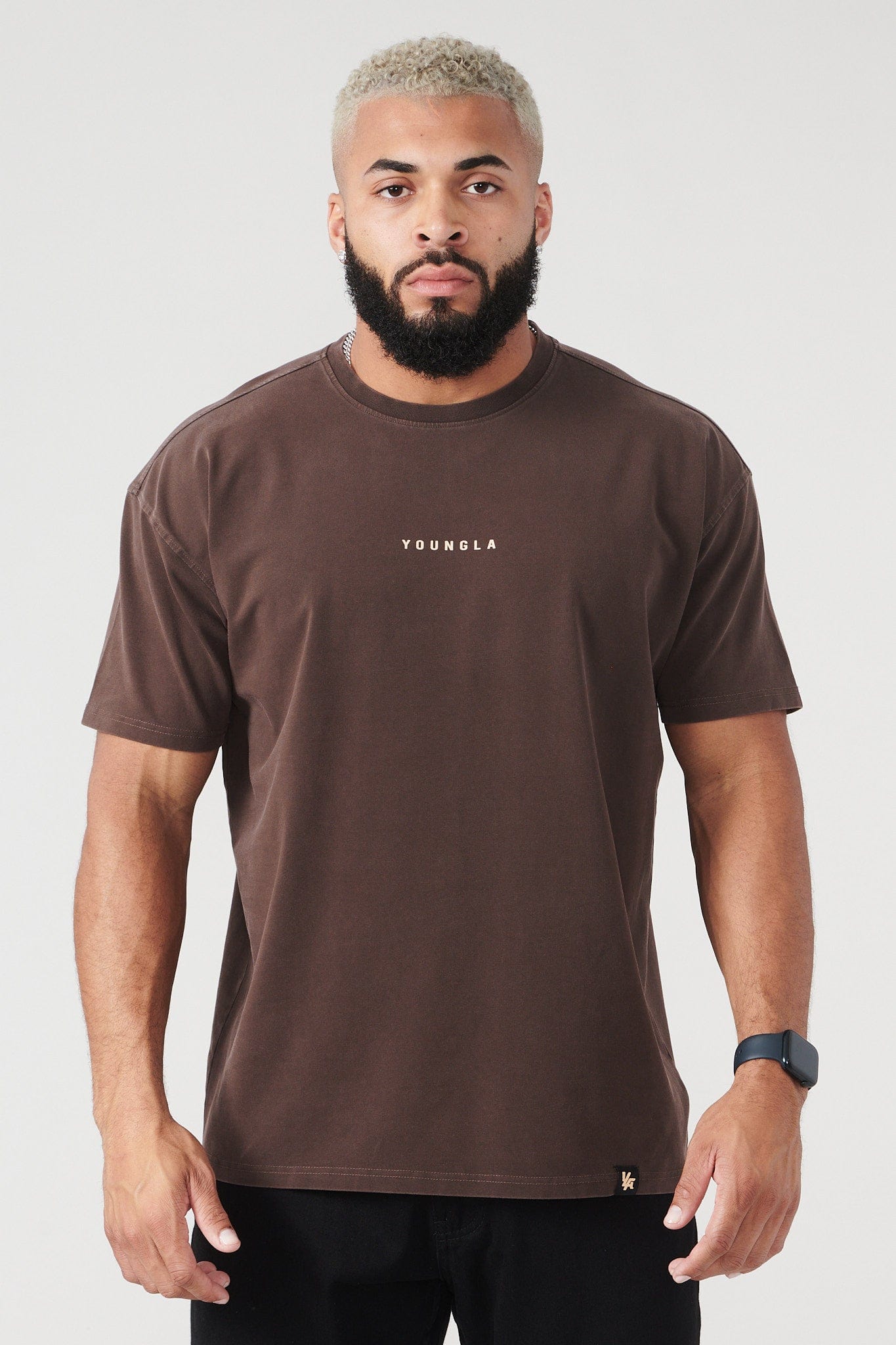 Young La 401 Essential Jacked Tees 'Chocolate Wash'