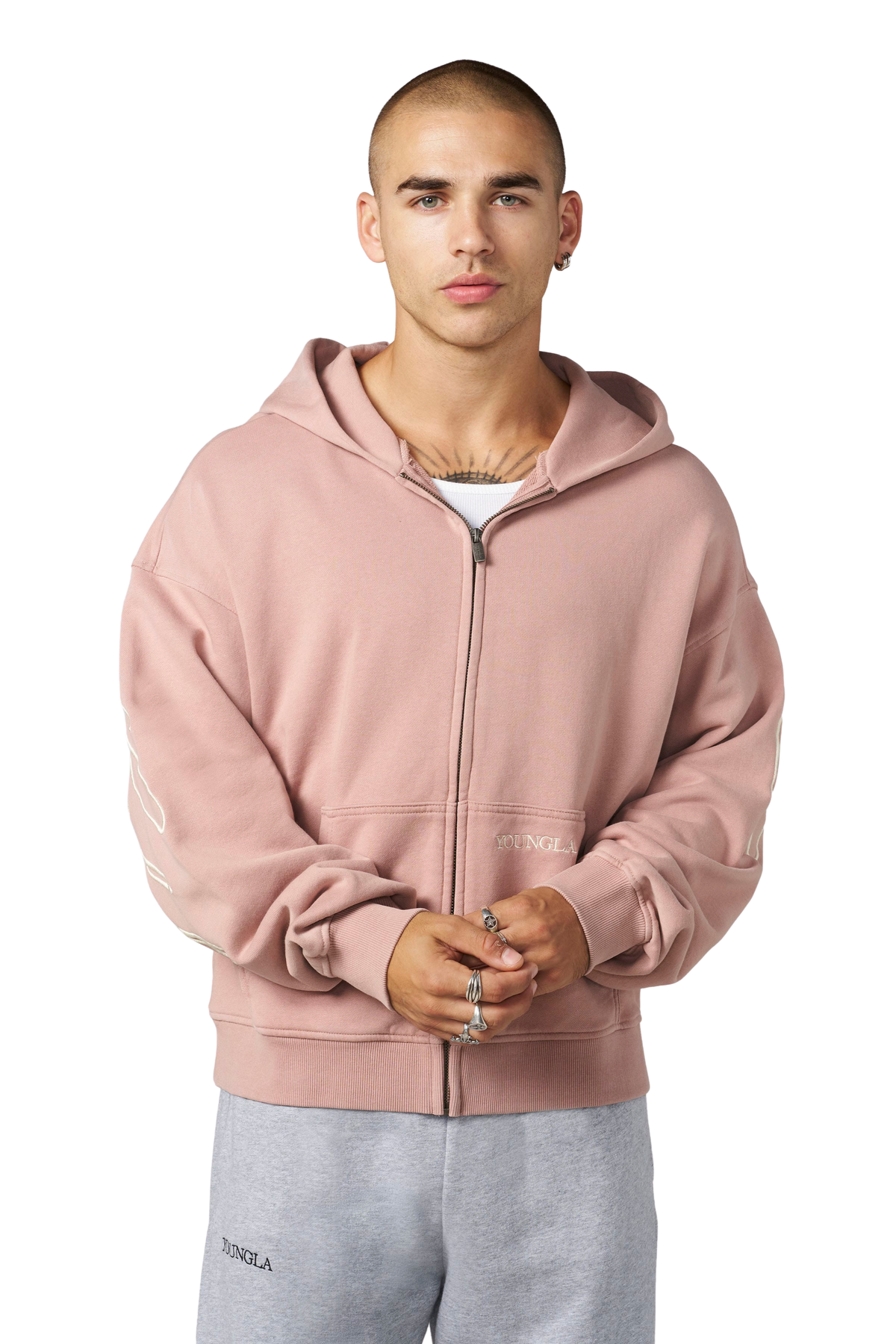 YoungLA 5241 - The Immortal Club Zip-Ups 'Mauve Wash'