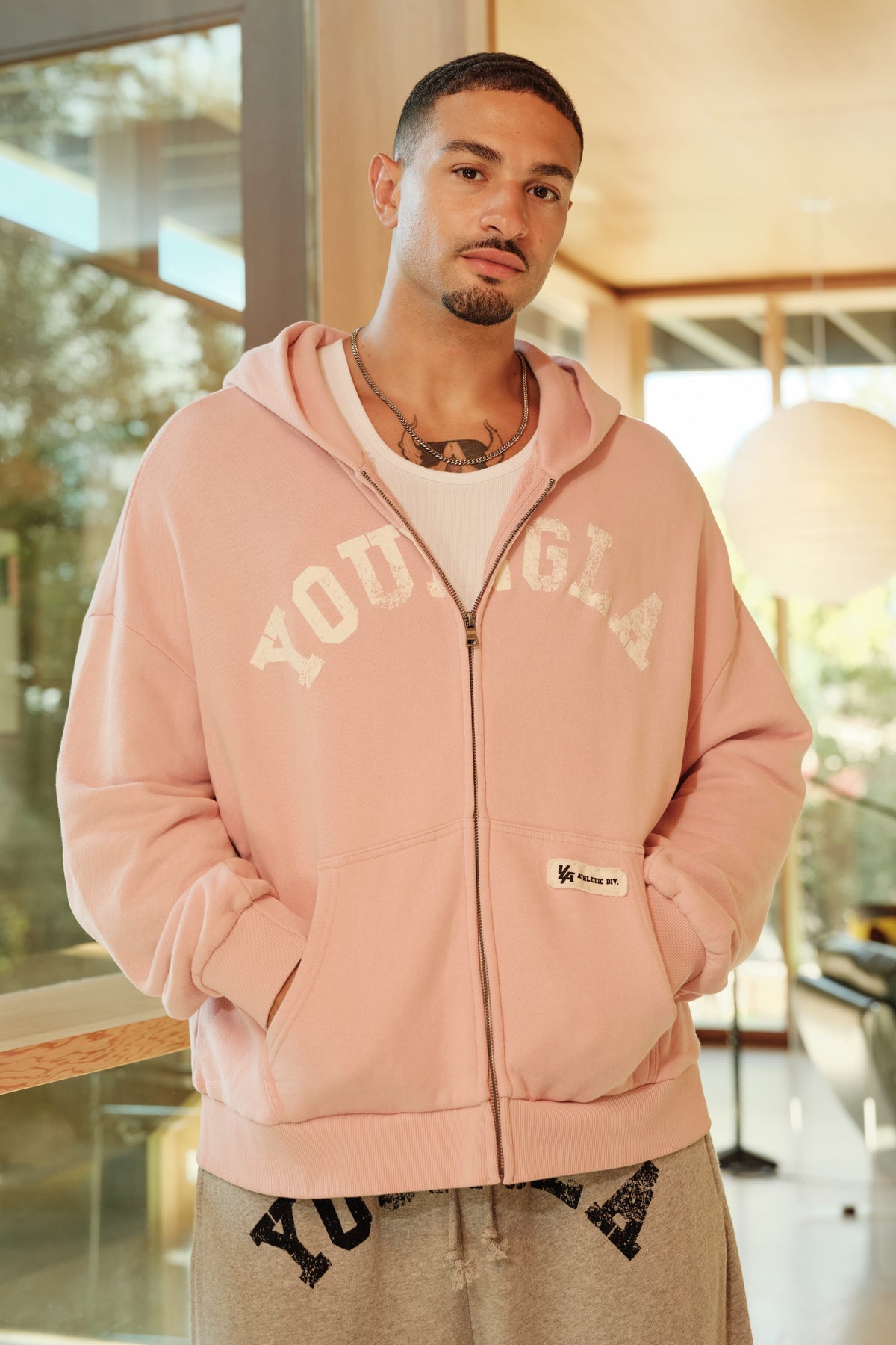 YoungLA 5268 - Arc Collection - Zip-Up 'Pink Wash'