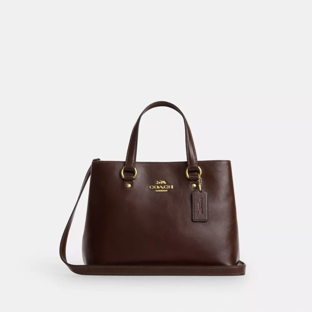 Coach Station Carryall Bag In Signature Canvas 'Crinkle Leather Gold Maple'
