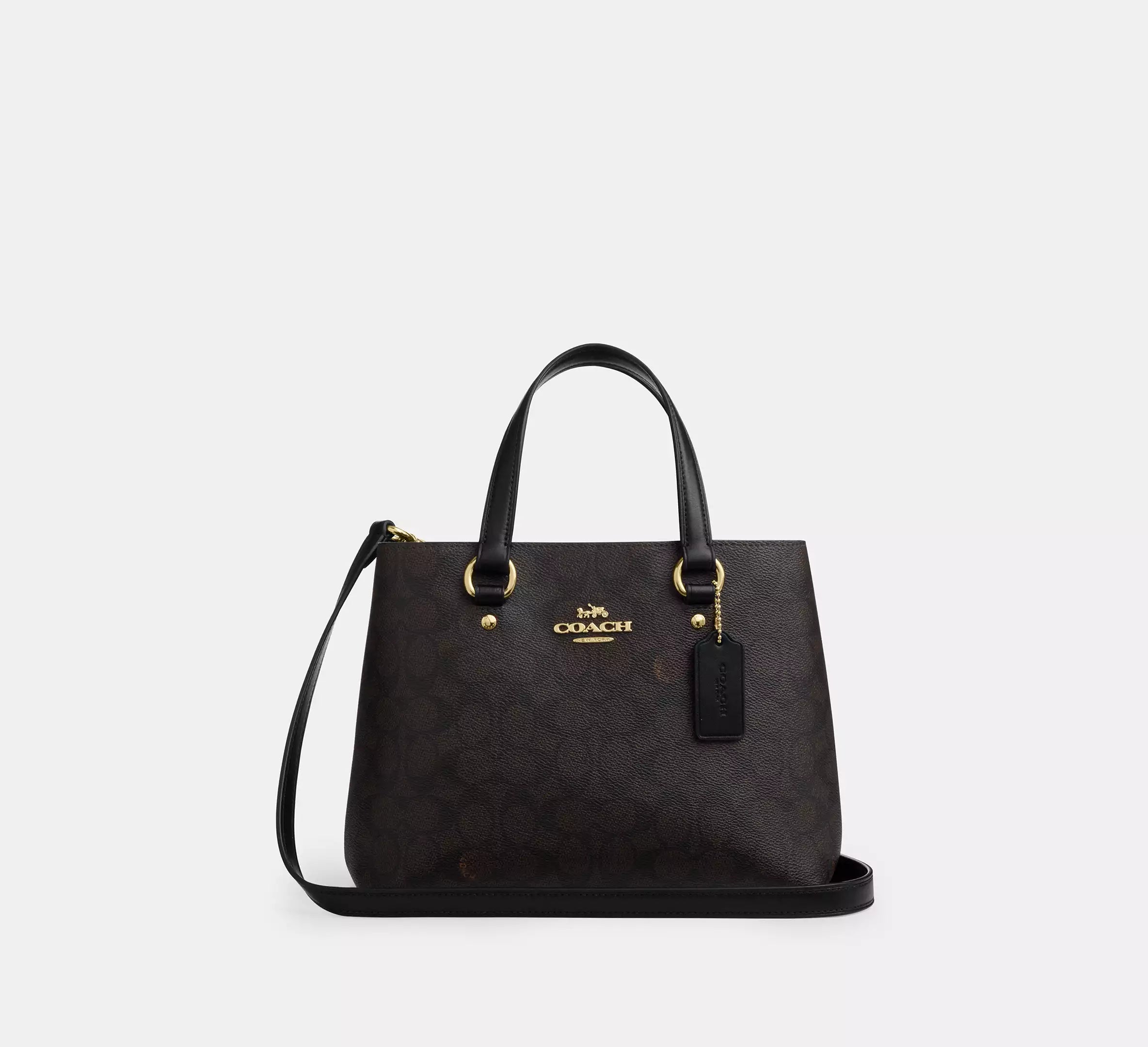 Coach Station Carryall Bag In Signature Canvas 'Gold Walnut Black'