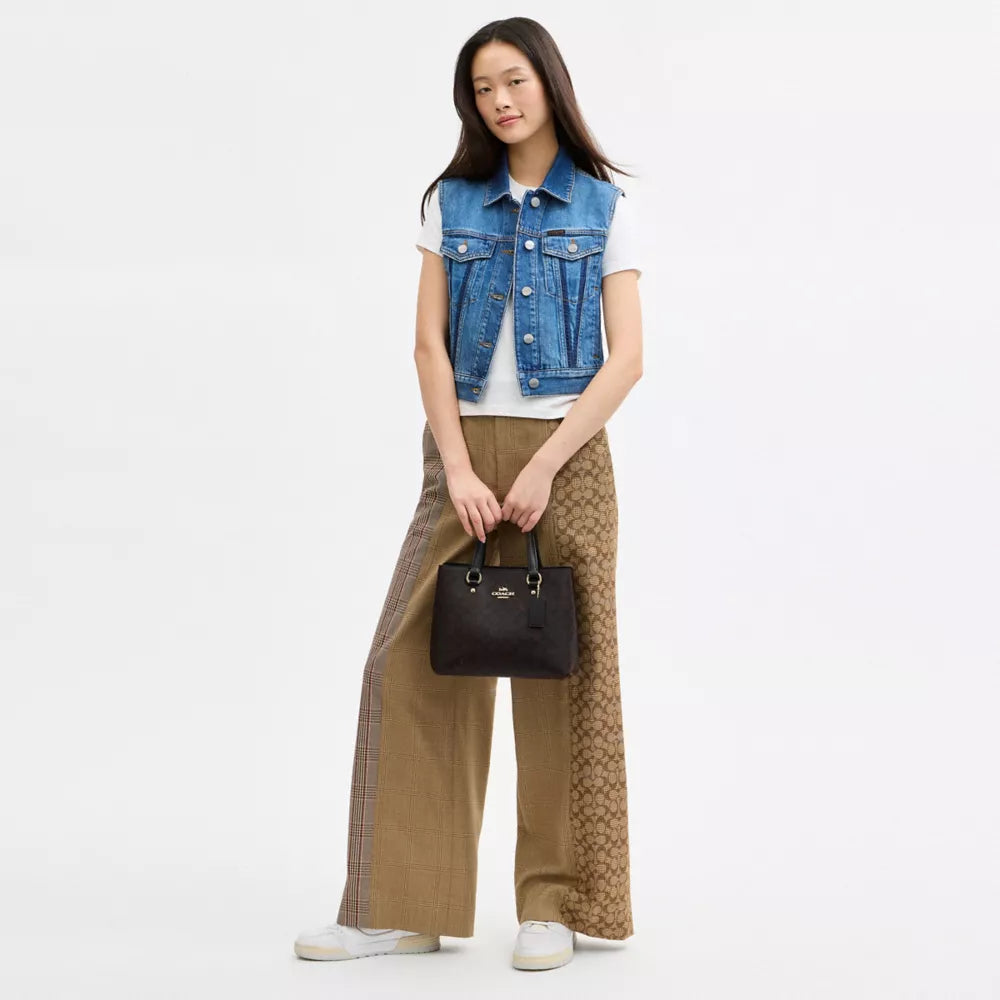 Coach Station Carryall Bag In Signature Canvas 'Gold Walnut Black'
