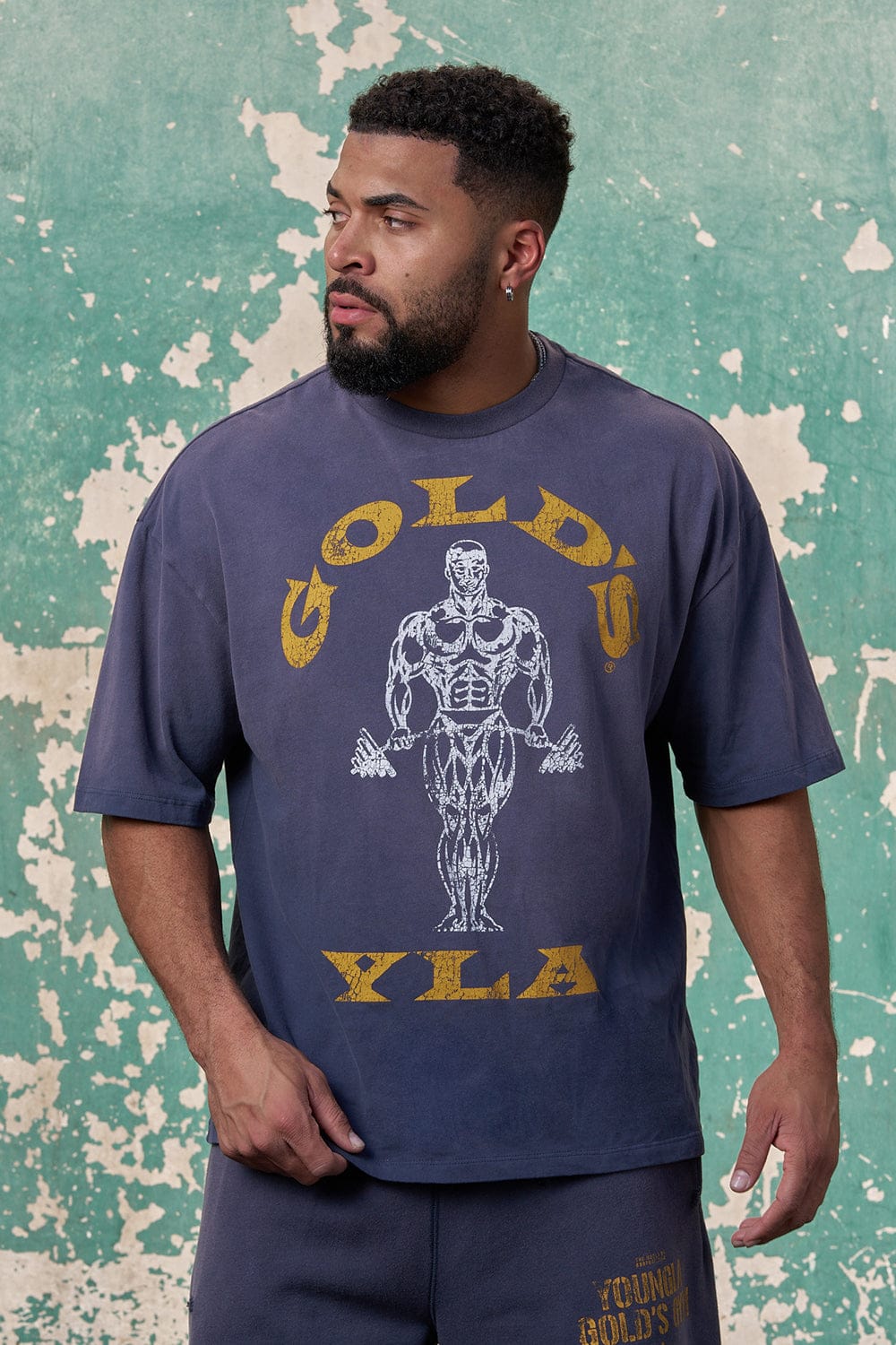 YoungLA 4213 - Gold's Iron Legacy Icon Tees 'Navy'