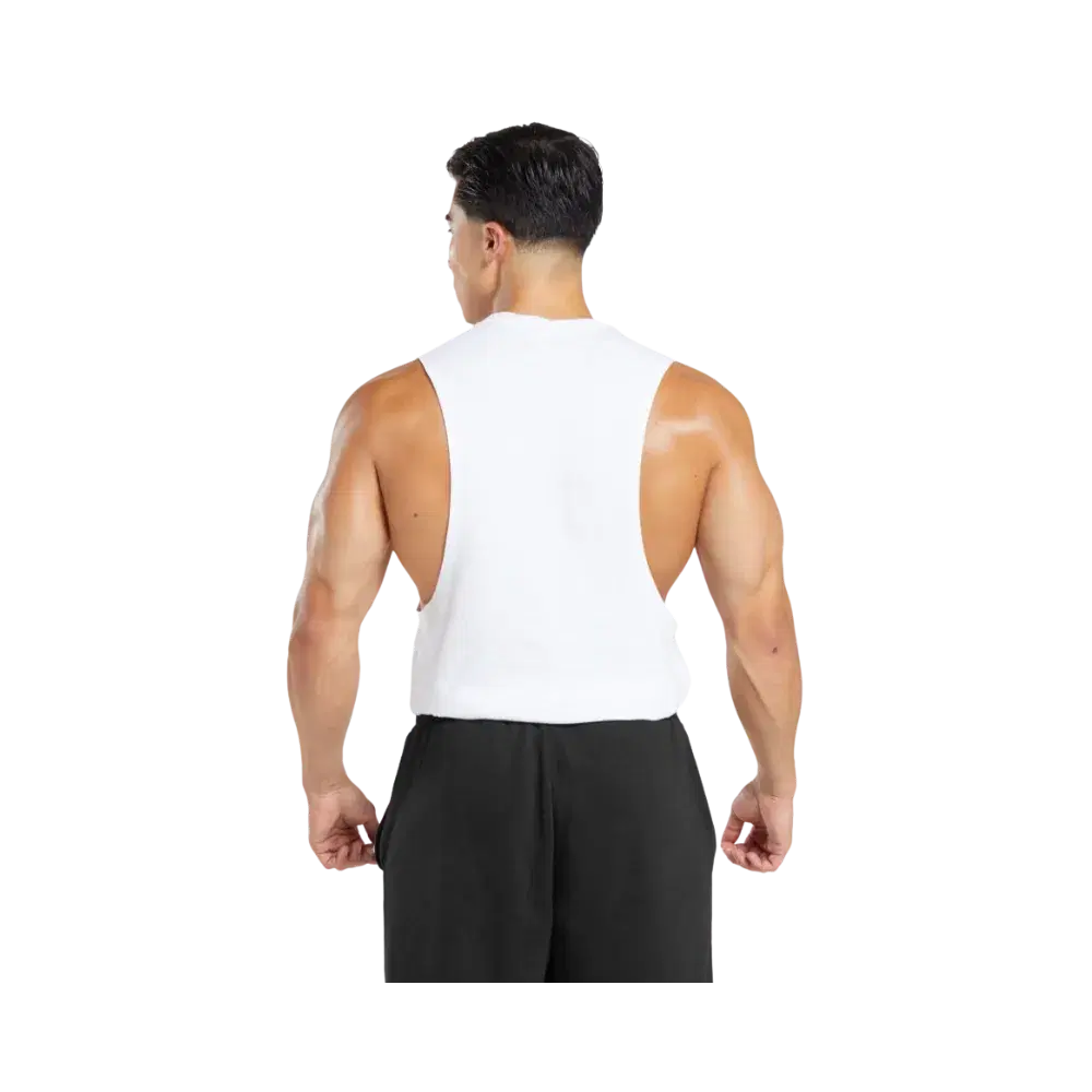 Gymshark React Drop Arm Tank Slim Fit White