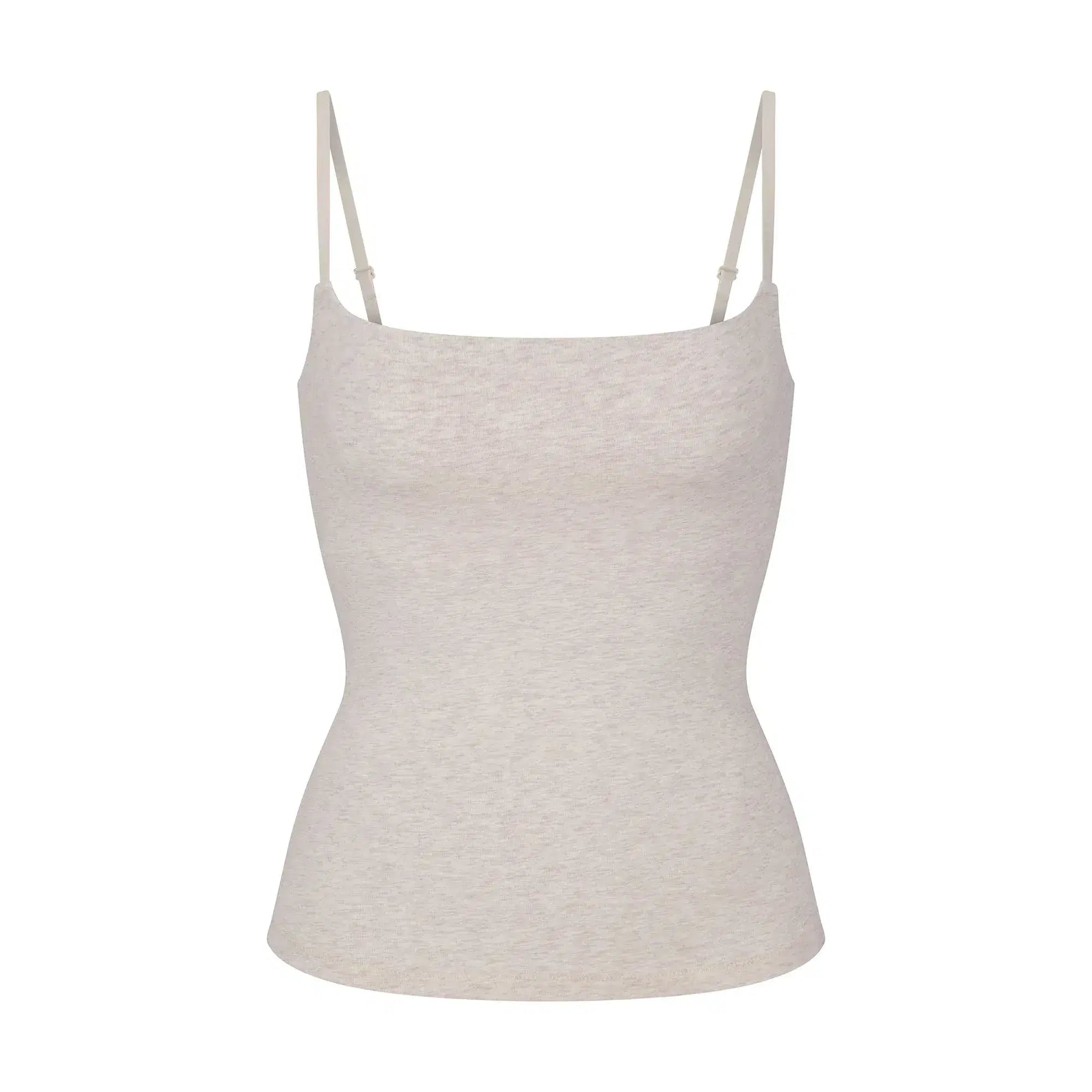 Skims Cotton Jersey Cami Heather Oatmeal