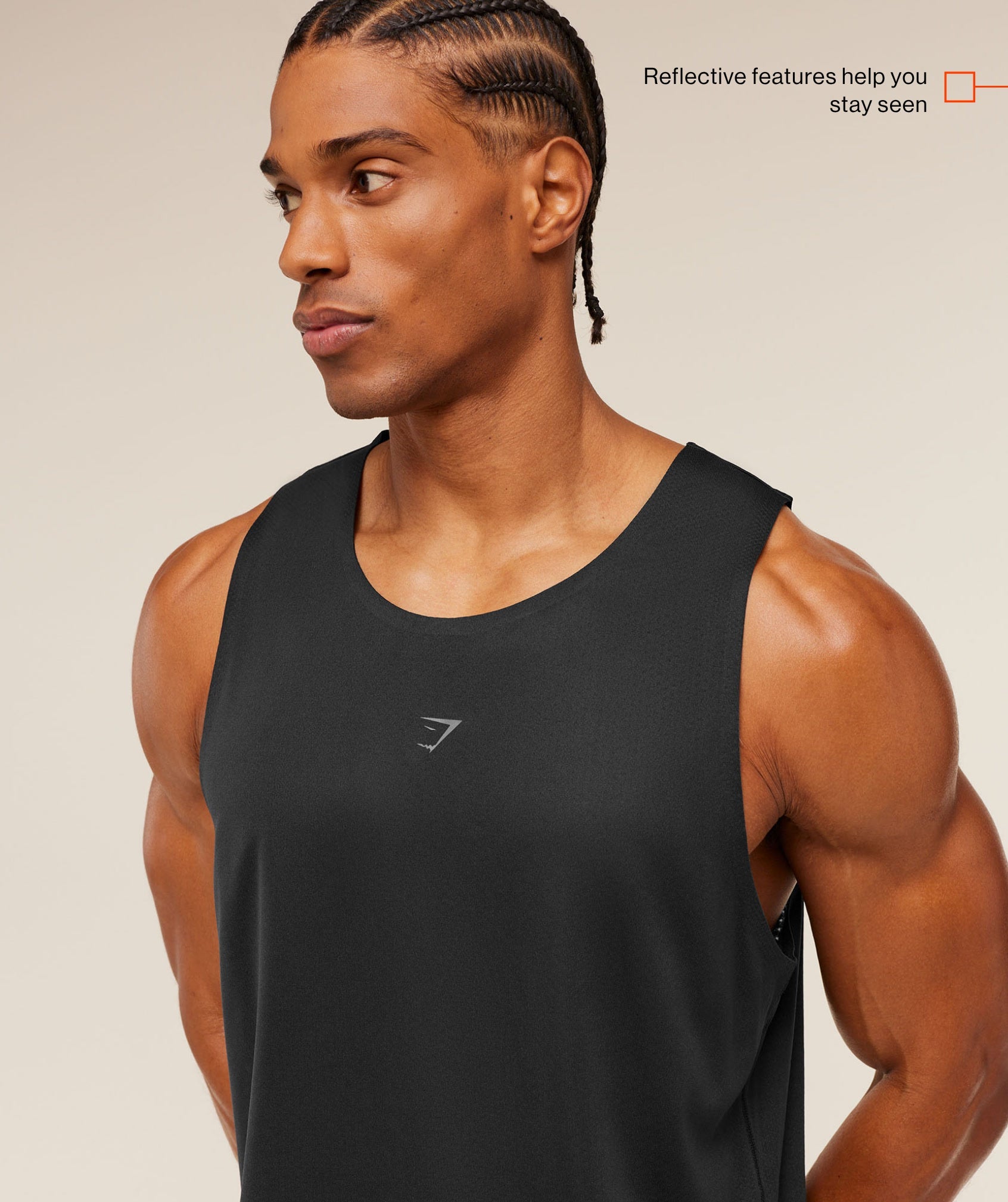 Gymshark Hybrid Engineered Jacquard Tank 'Black'