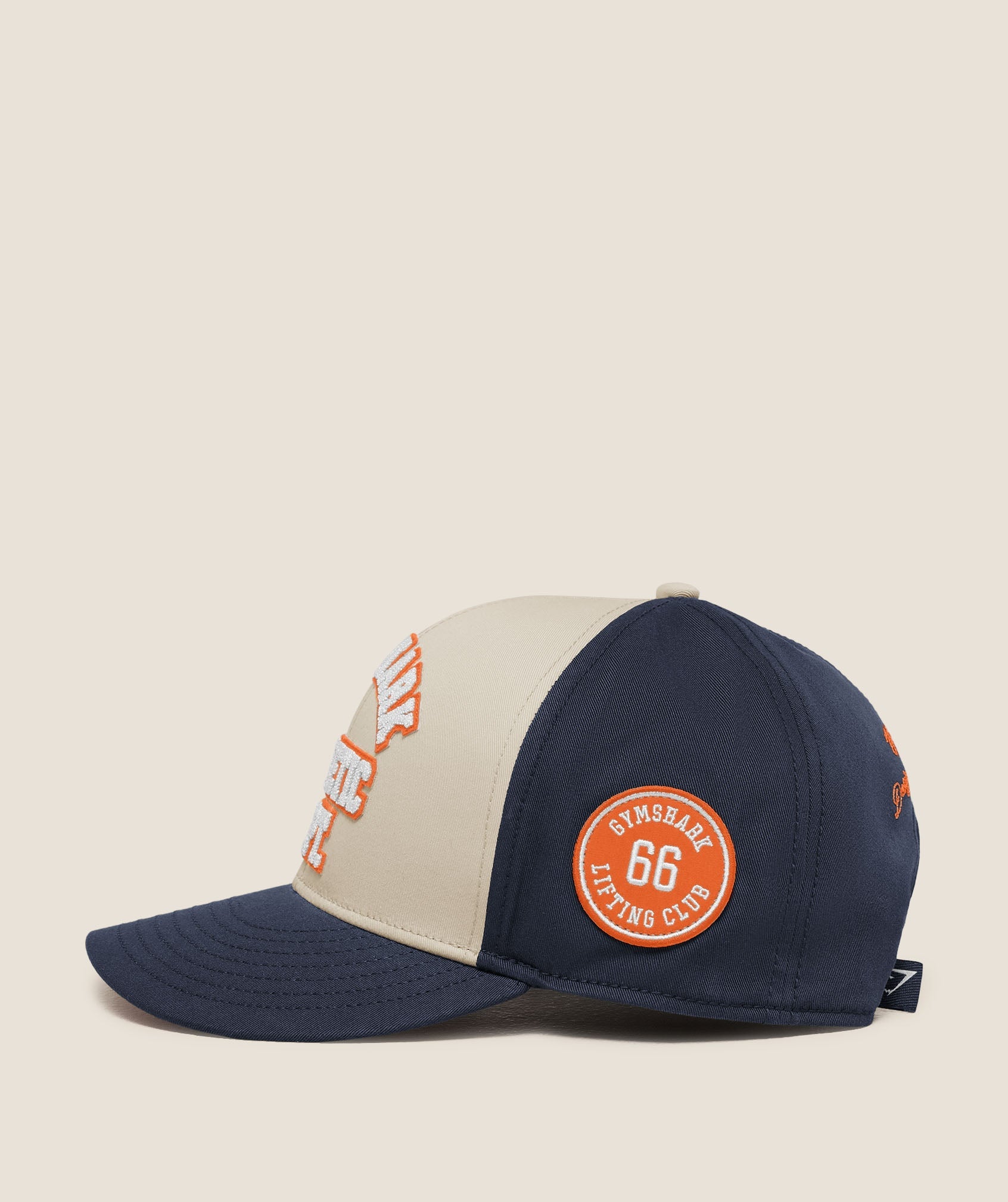 Gymshark 6 Panel Collegiate Trucker 'Tinted White Heavy Blue'