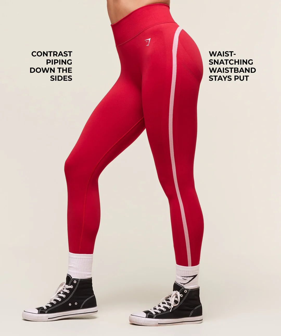 Gymshark Lift Campus Seamless Leggings - Carmine Red