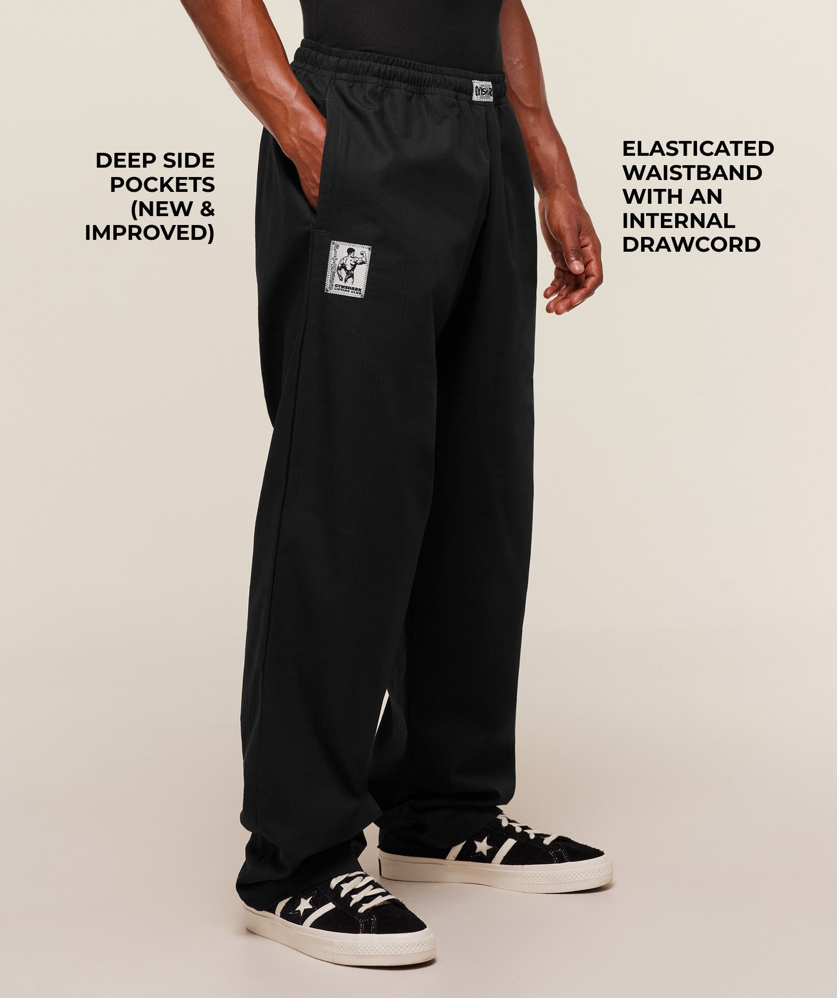 Gymshark Straight Leg Pumper Pants 'Black'