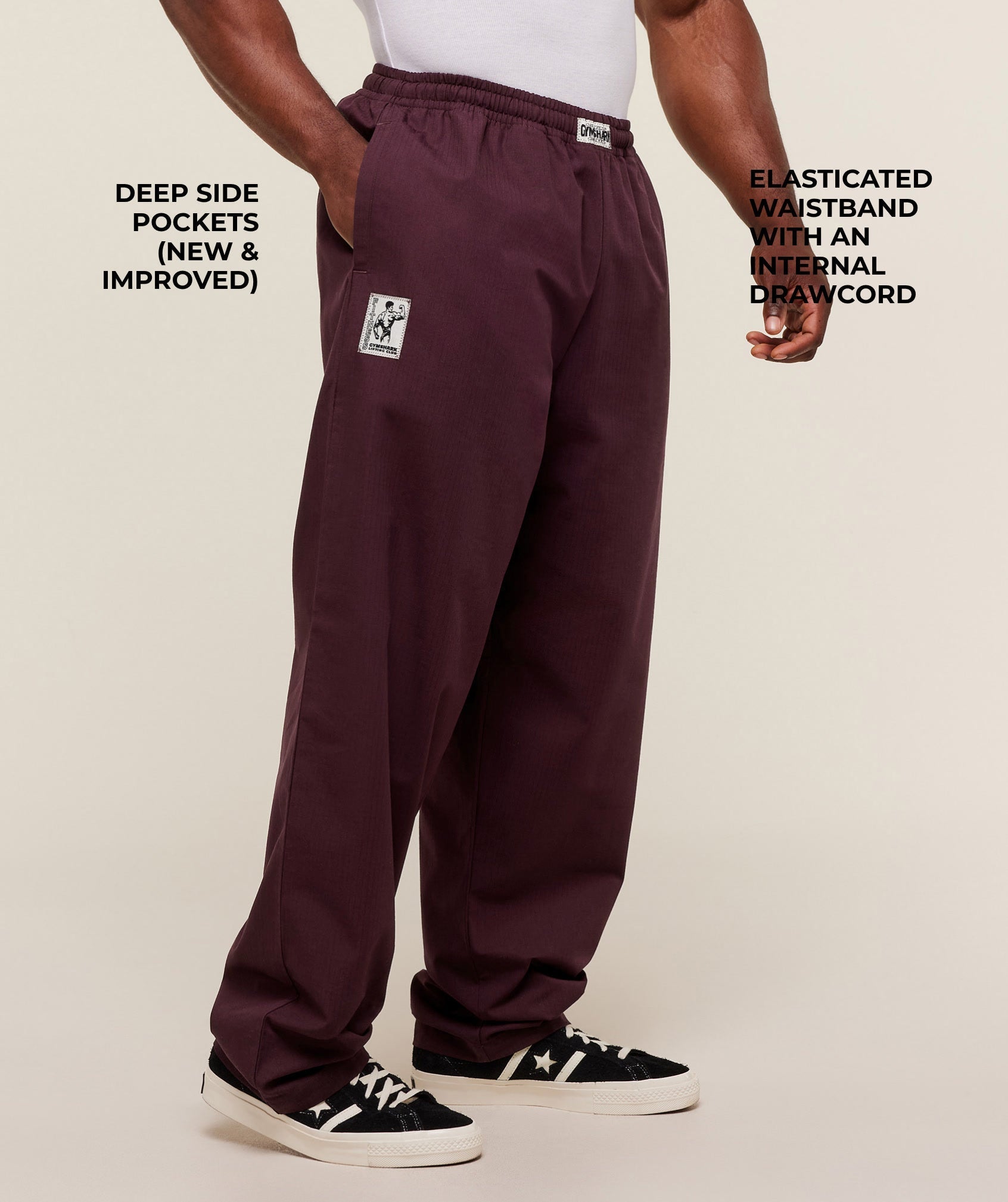 Gymshark Straight Leg Pumper Pants 'Cherry Purple'
