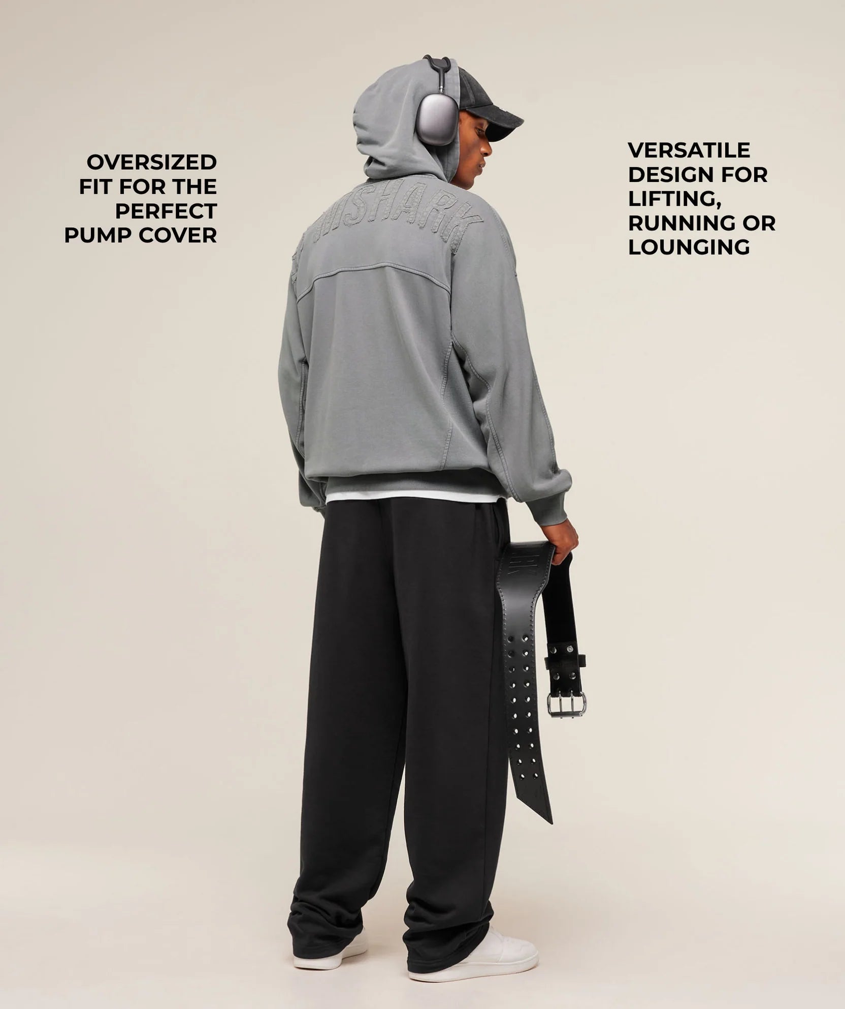 Gymshark Power Washed Hoodie 'GS Medium Grey'