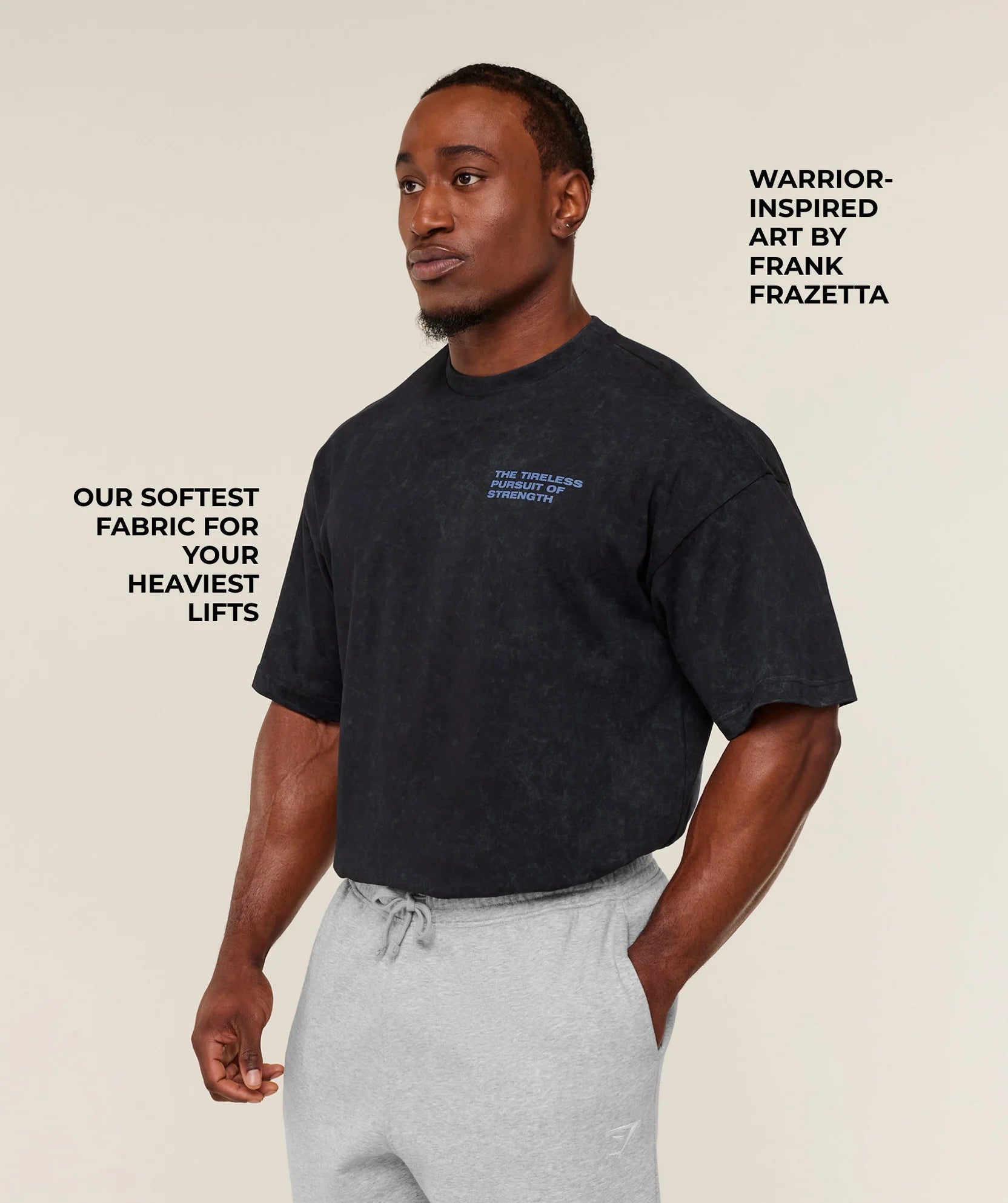 Gymshark Power x Frazetta Graphic T-Shirt 'Black'