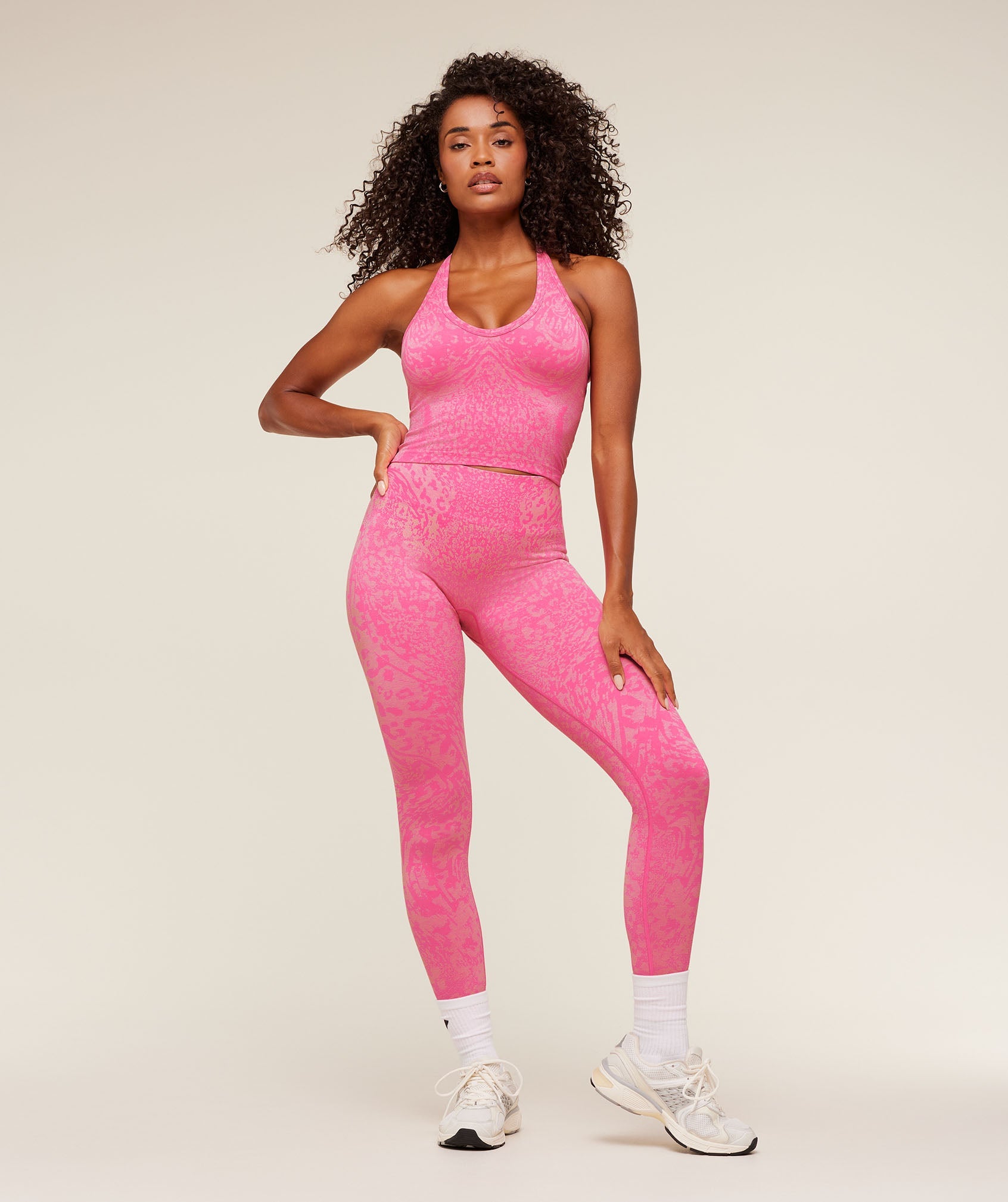 Gymshark Adapt Animal X Whitney Leggings 'Electric Pink Sorbet Yellow'