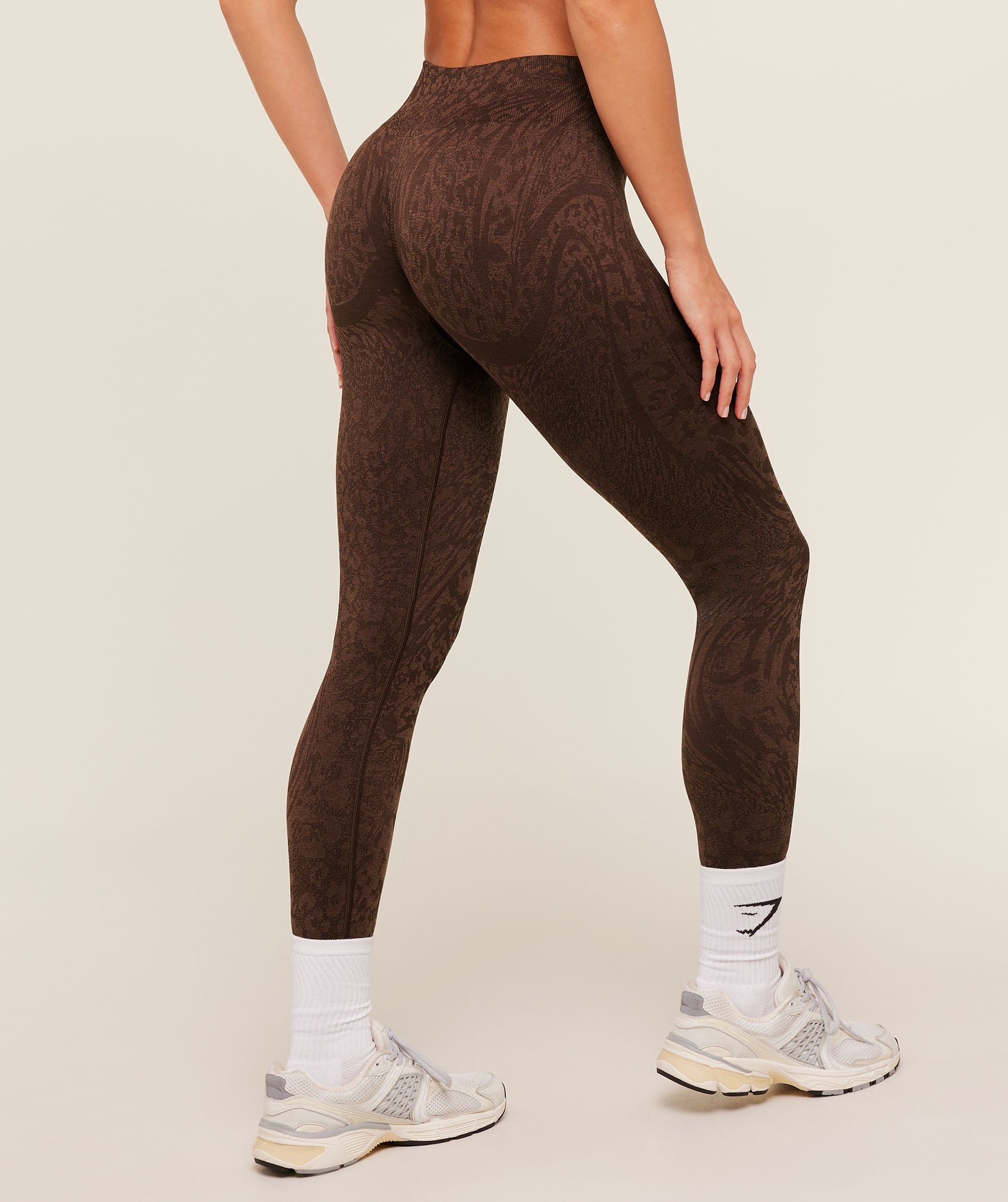 Gymshark Adapt Animal X Whitney Leggings 'GS Archive Brown GS Soft Brown'