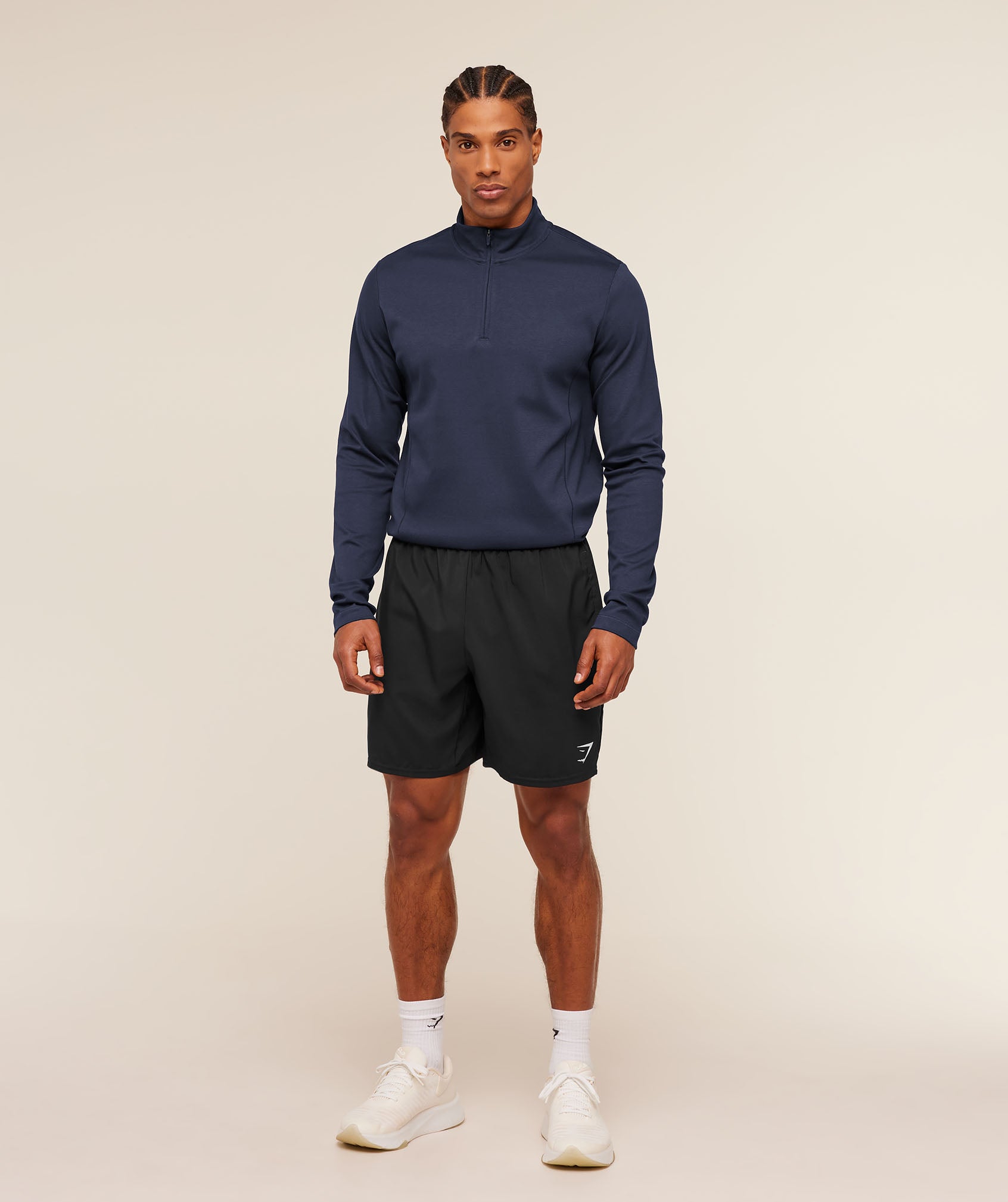 Gymshark Off Duty 1/4 Zip 'Heavy Blue'