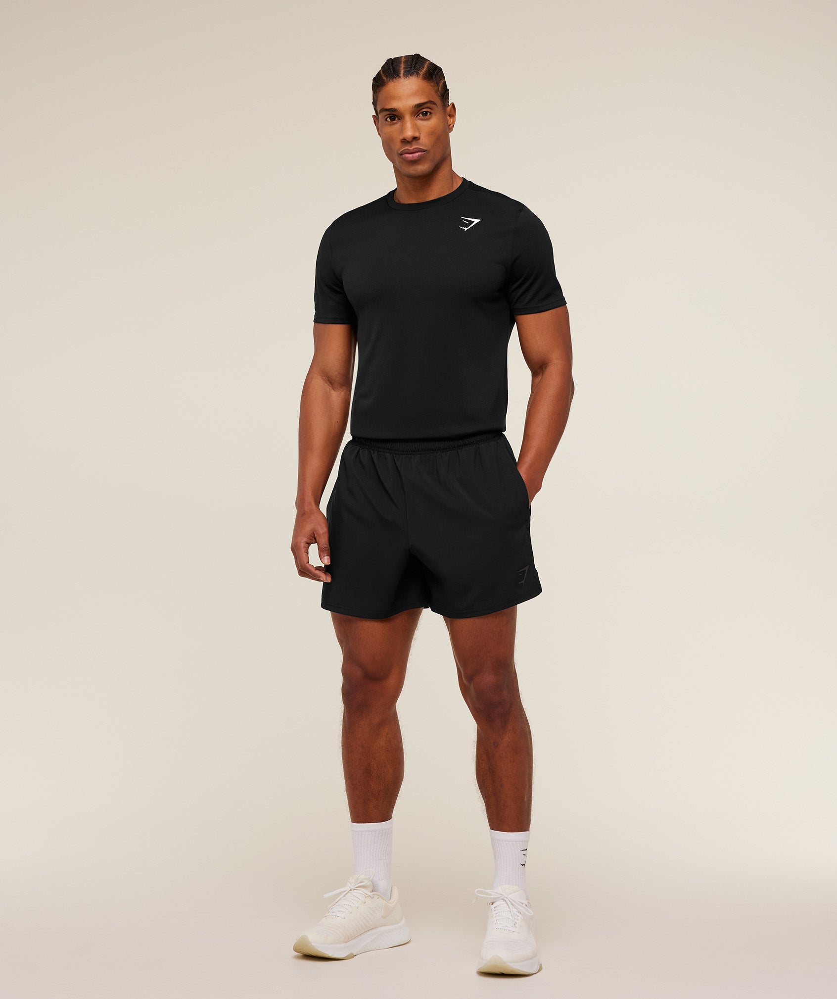Gymshark Arrival Contrast Shorts 'Black Grey'
