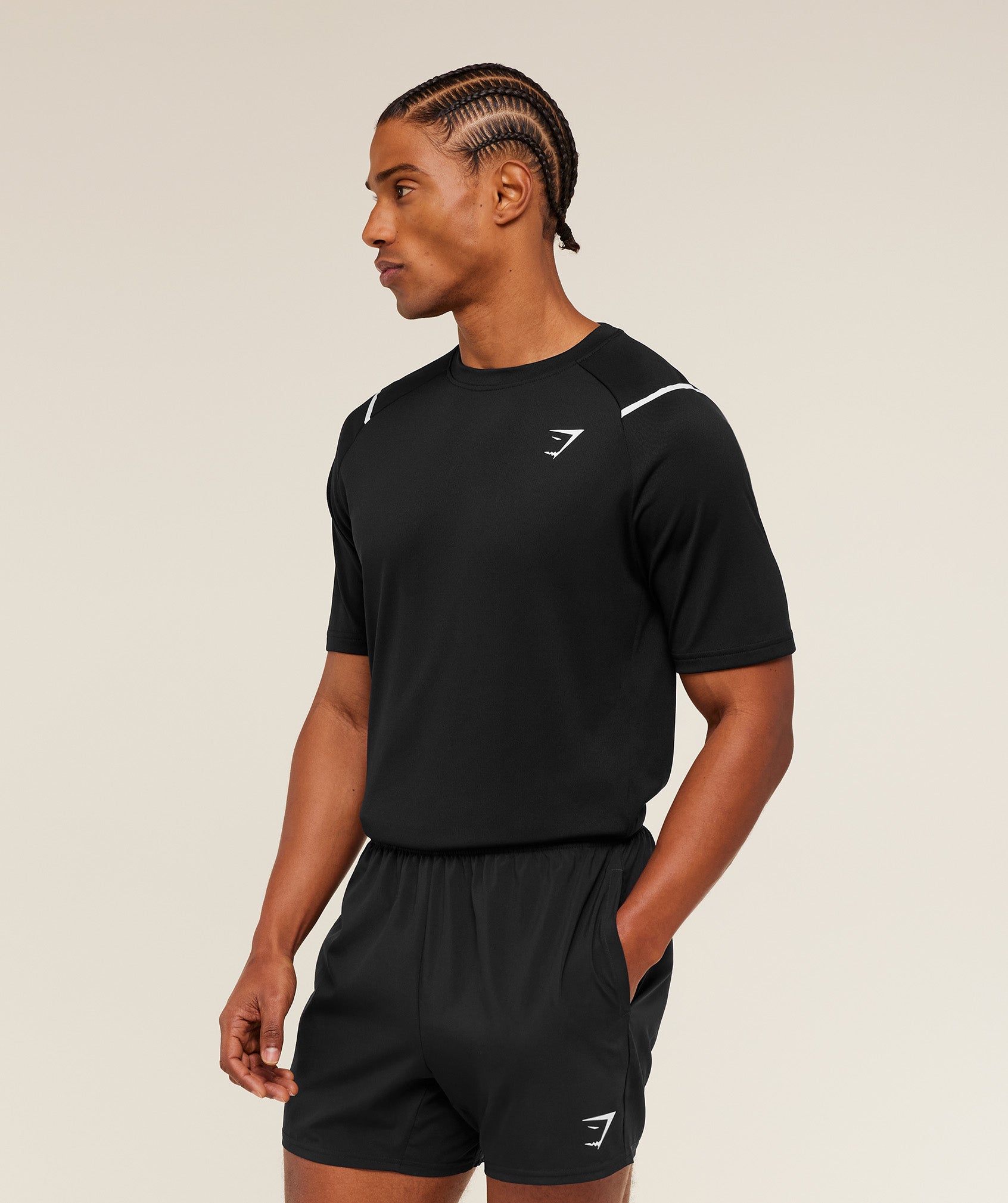 Gymshark Arrival Contrast T-Shirt 'Black'