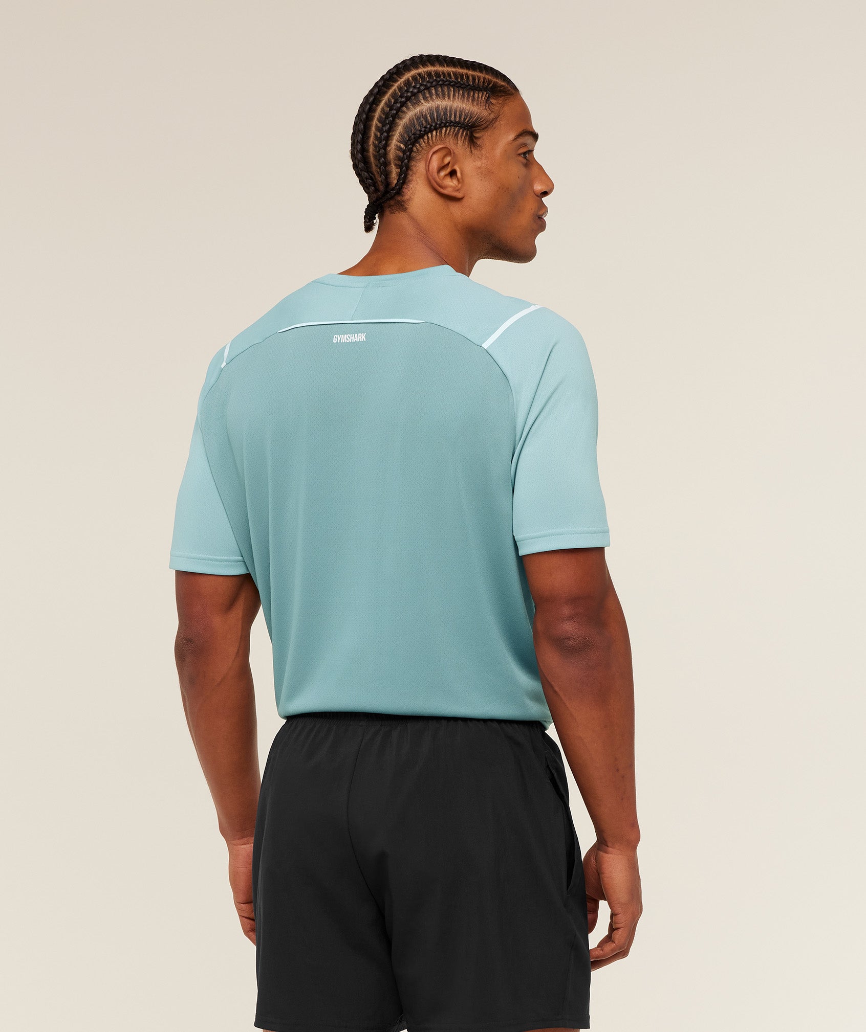 Gymshark Arrival Contrast T-Shirt 'Flow Blue Storm Blue'