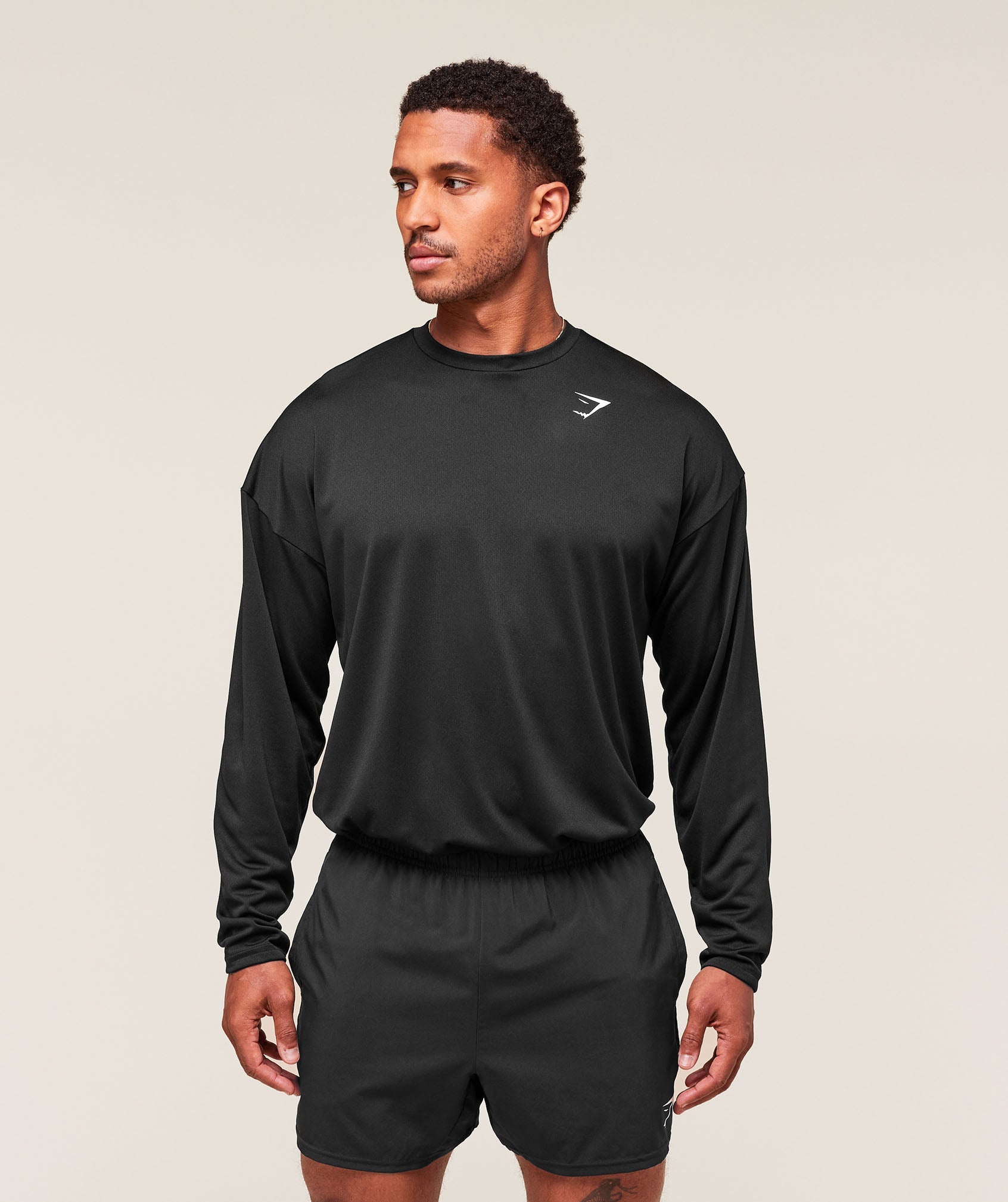 Gymshark Arrival Oversized Long Sleeve T-Shirt 'Black'