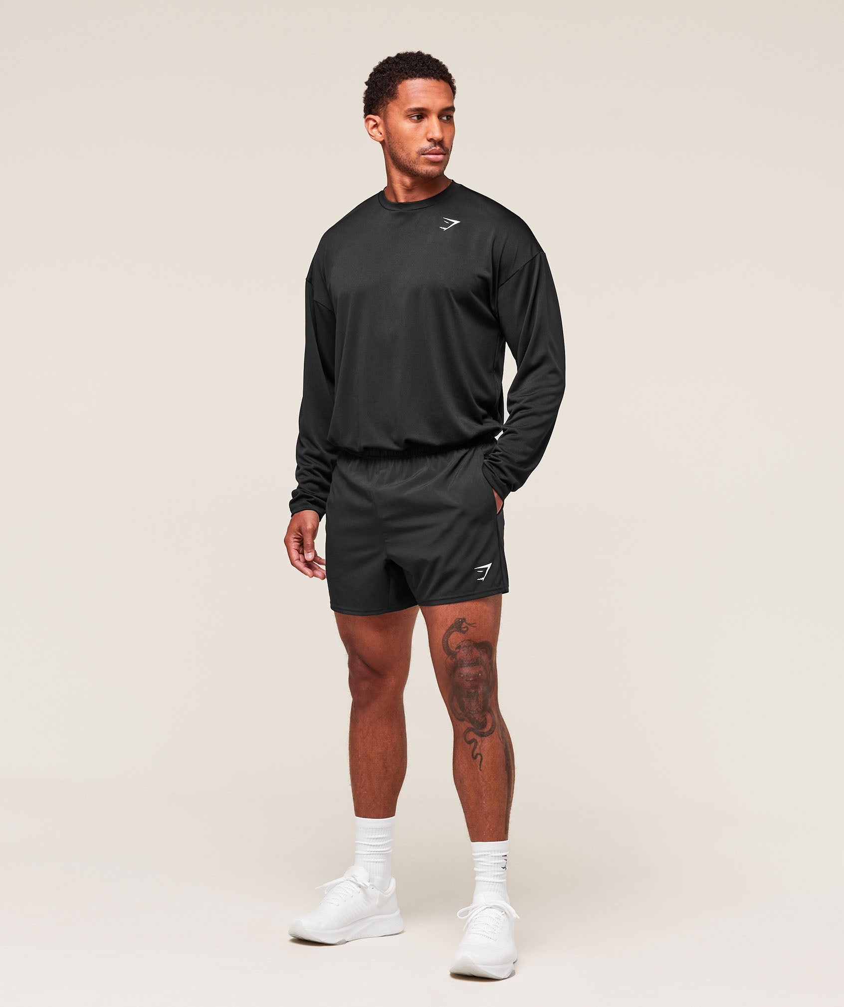 Gymshark Arrival Oversized Long Sleeve T-Shirt 'Black'