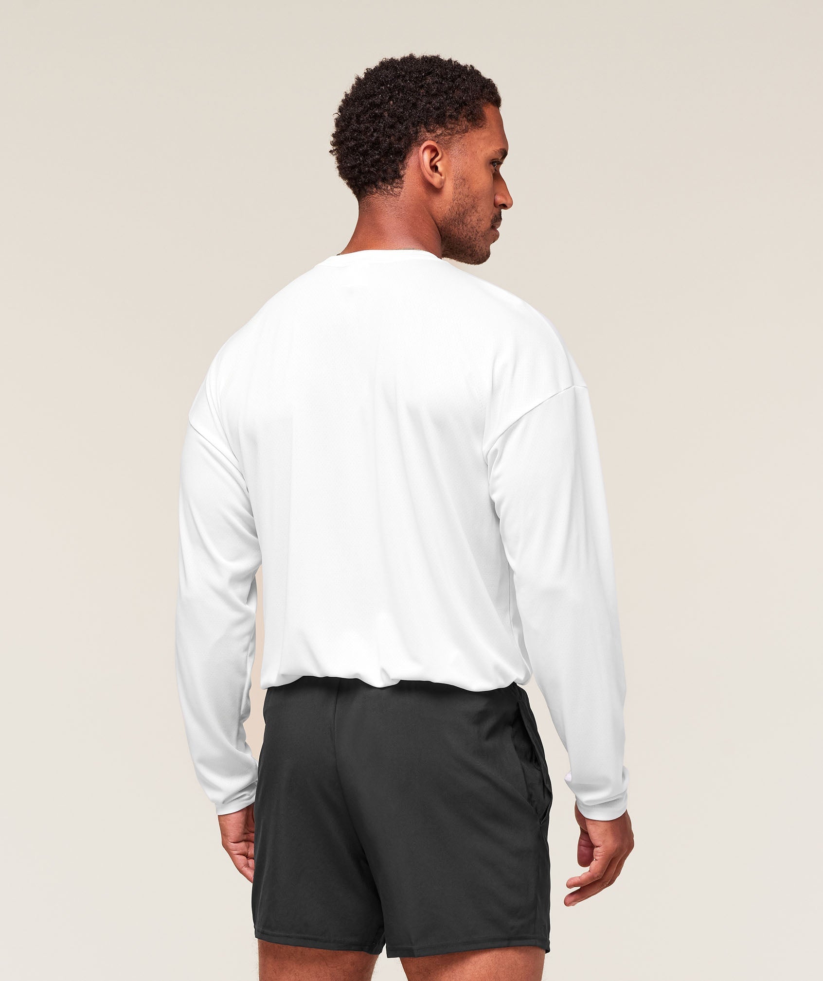 Gymshark Arrival Oversized Long Sleeve T-Shirt 'White'
