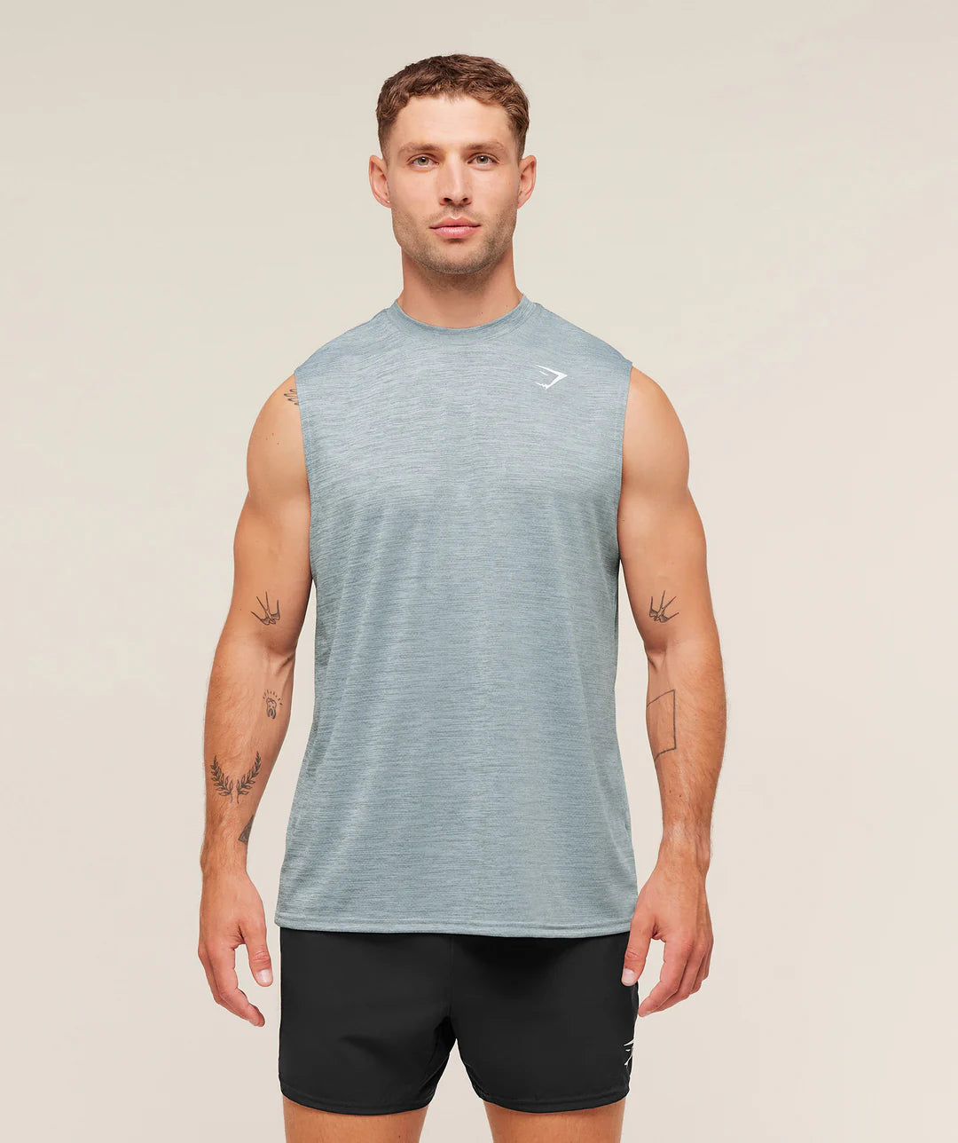 Gymshark Arrival Oversized Tank 'Smoke Blue/Denim Grey'