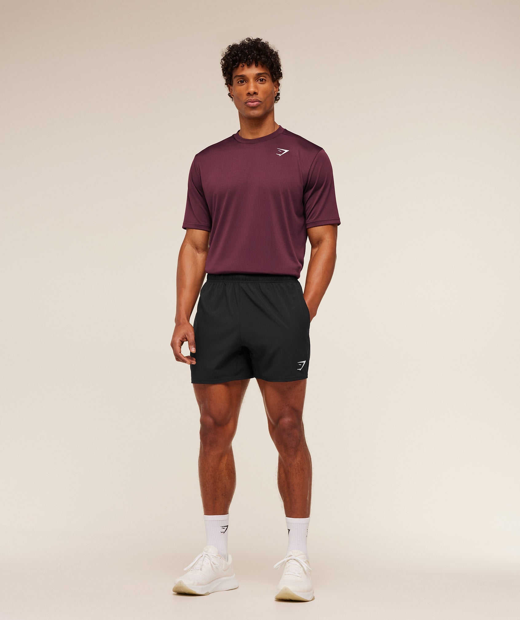 Gymshark Arrival T-Shirt 'GS Impact Burgundy'