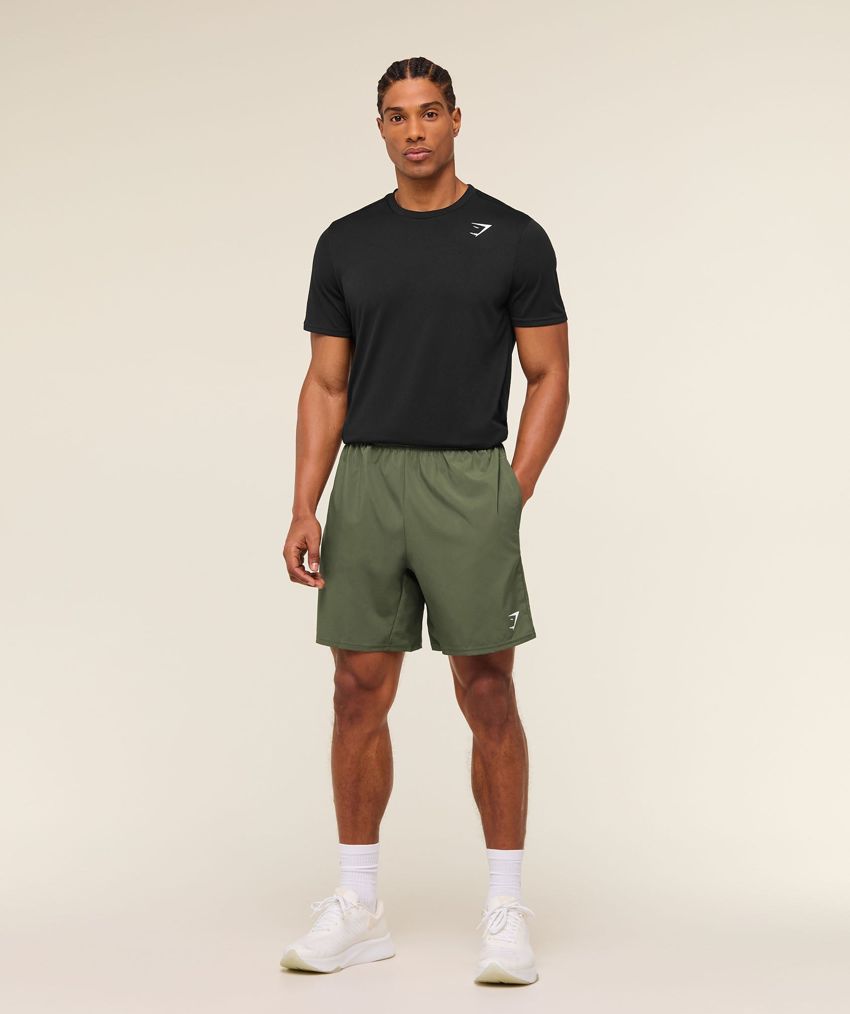 Gymshark Arrival 7" Shorts 'Core Olive'