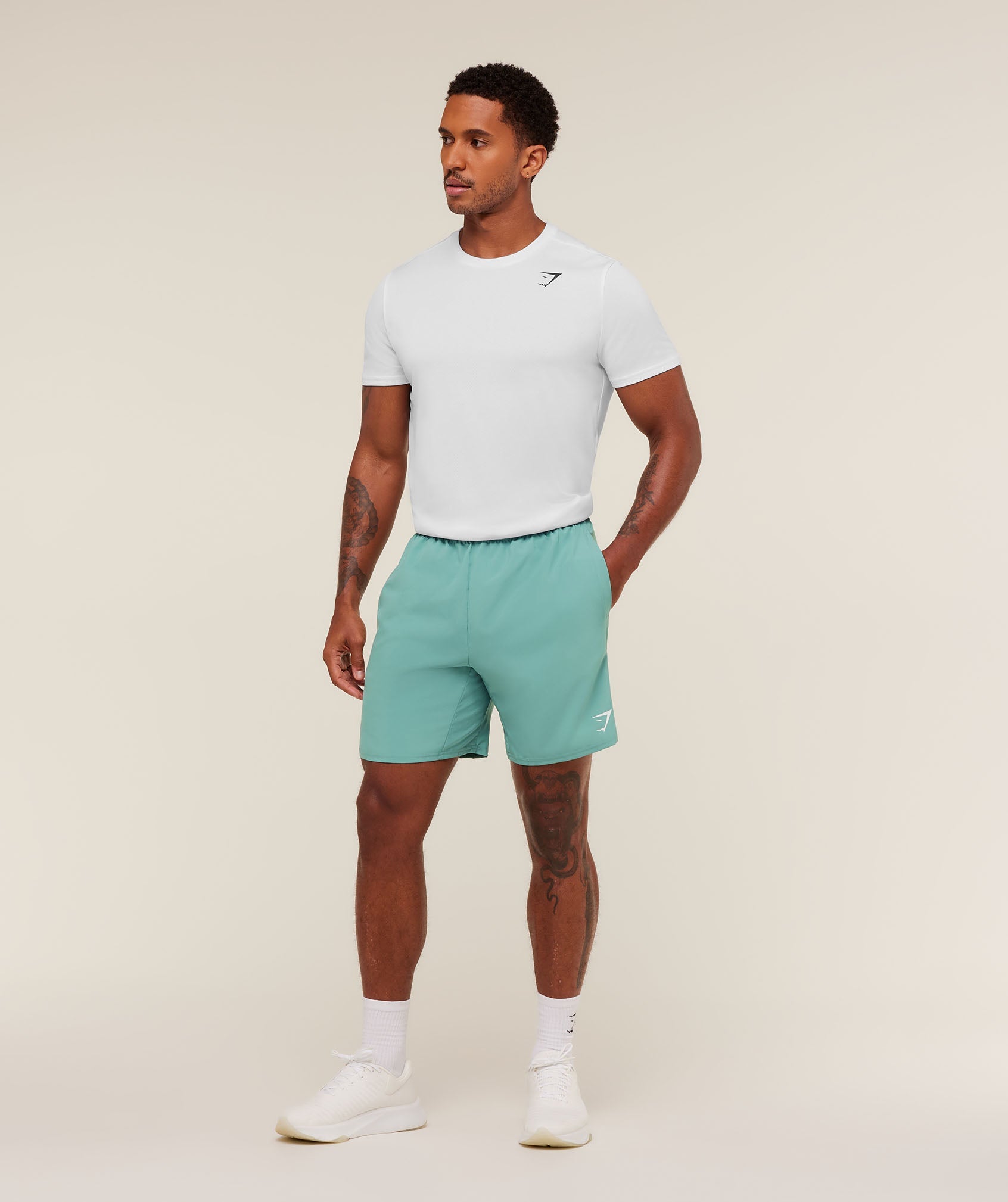 Gymshark Arrival 7" Shorts 'Muted Teal'