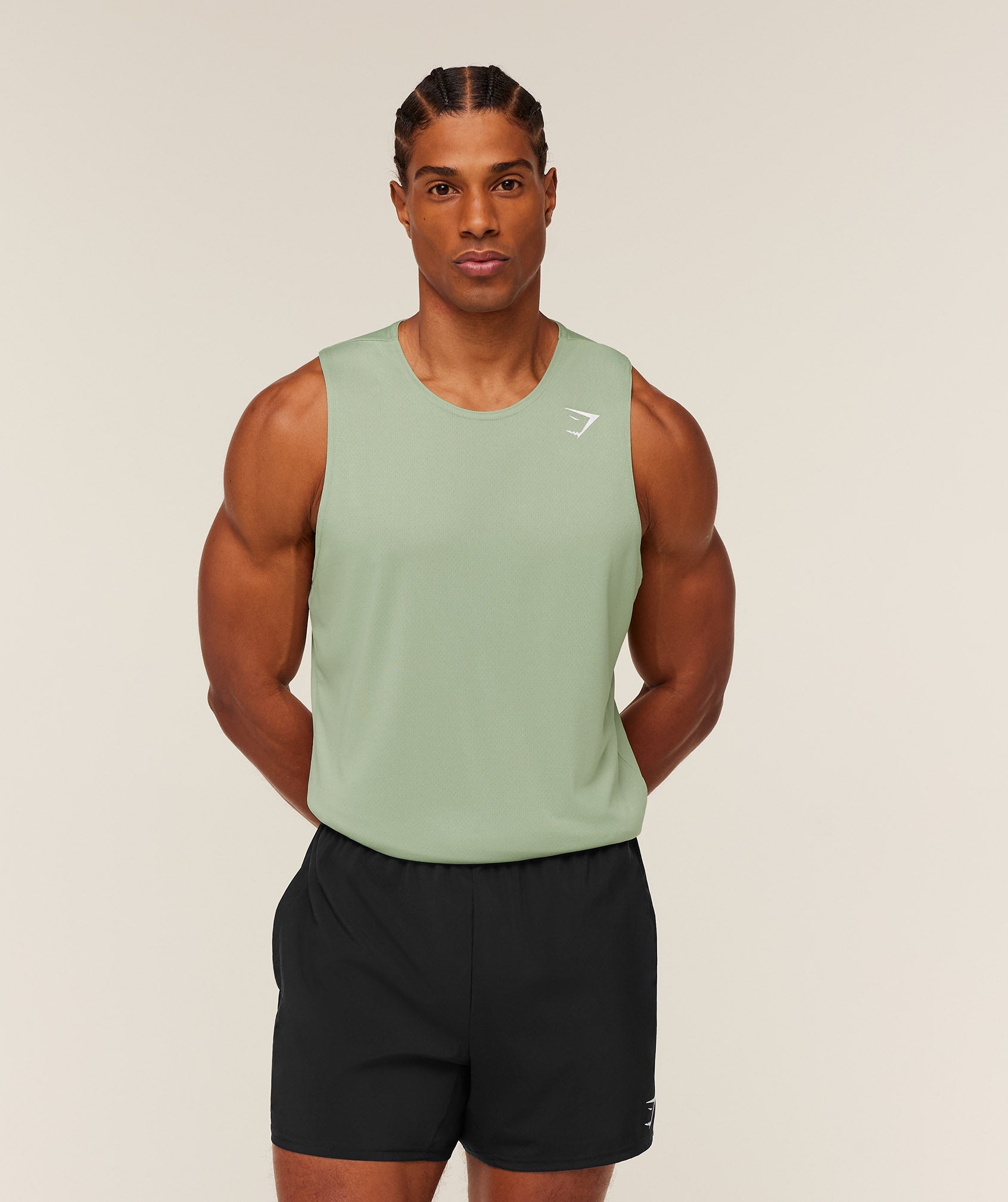 Gymshark Arrival Tank 'GS Haze Green'