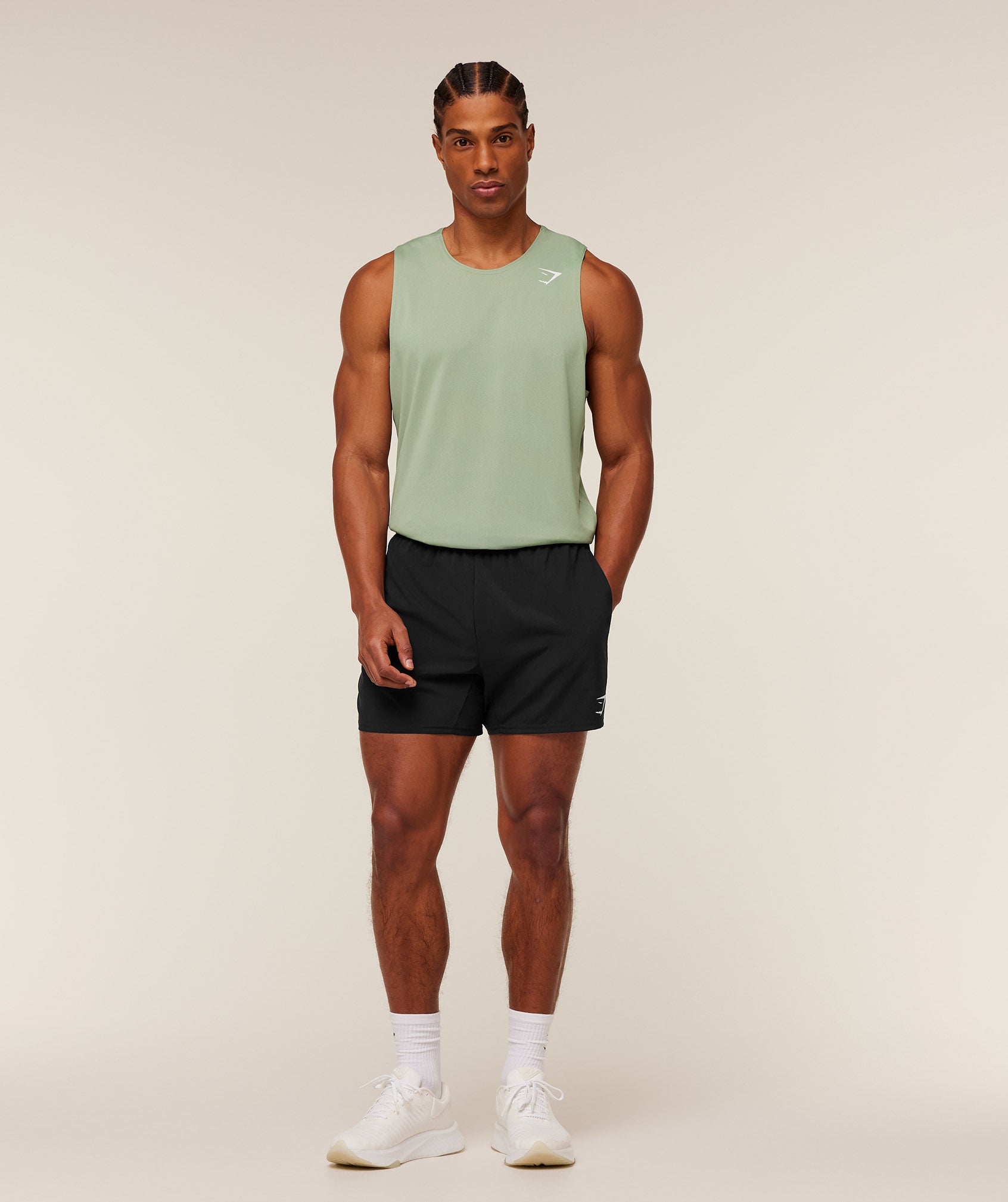 Gymshark Arrival Tank 'GS Haze Green'