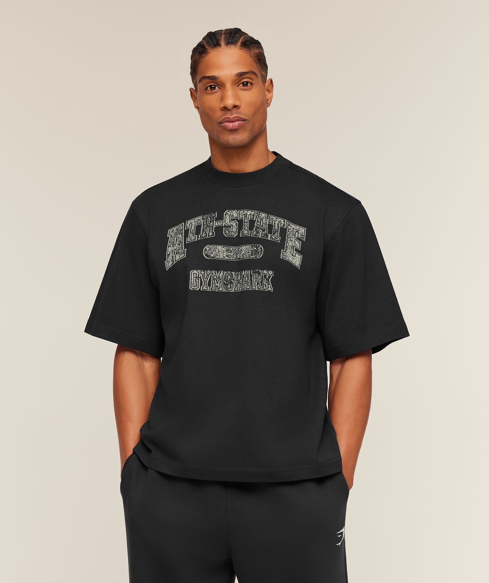 Gymshark Ath-State Graphic T-Shirt 'Black'