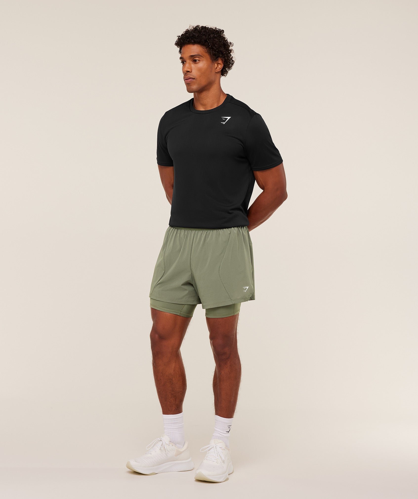 Gymshark Running 4" 2in1 Shorts 'Base Green'