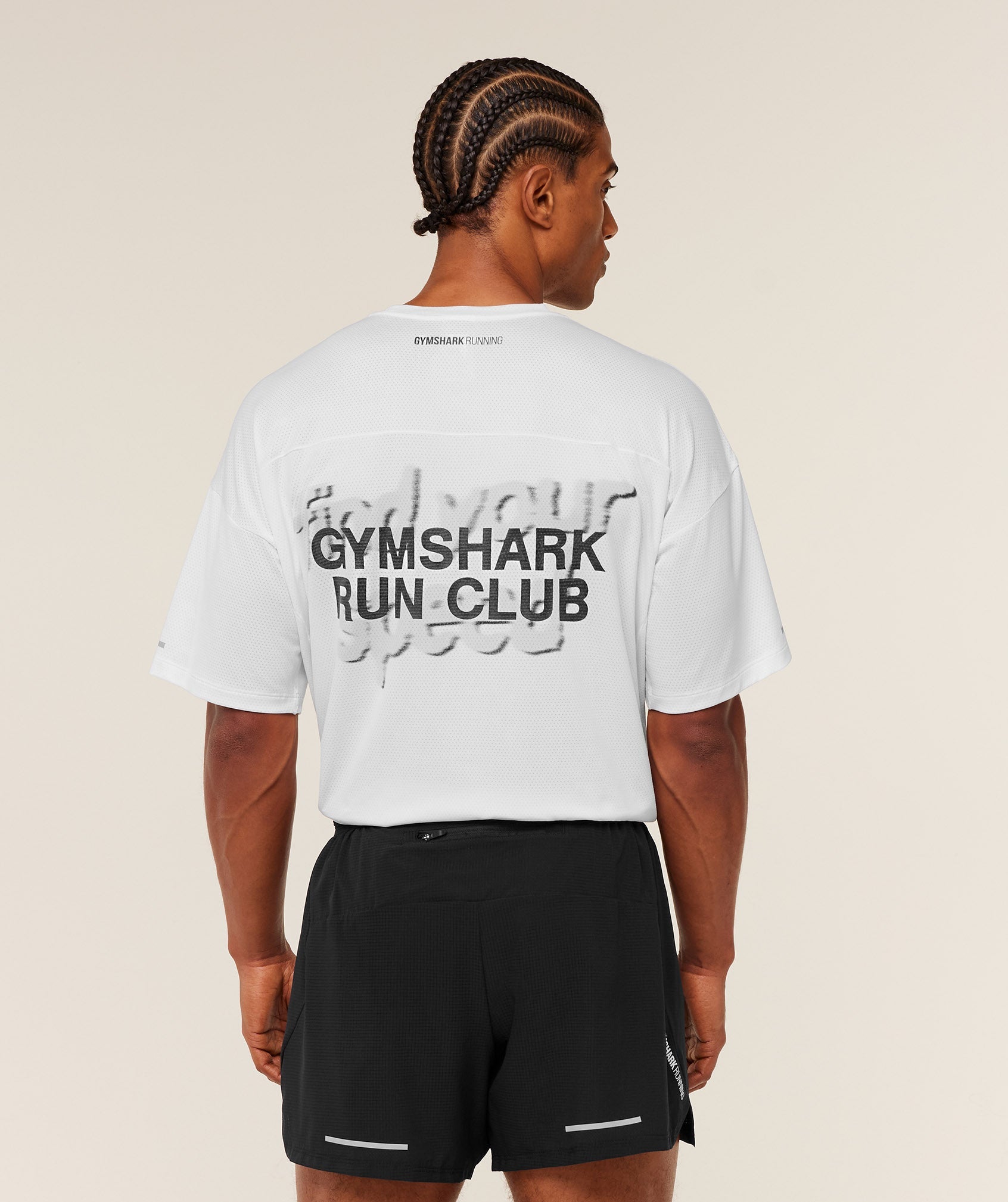 Gymshark Running Graphic T-Shirt 'GS White'