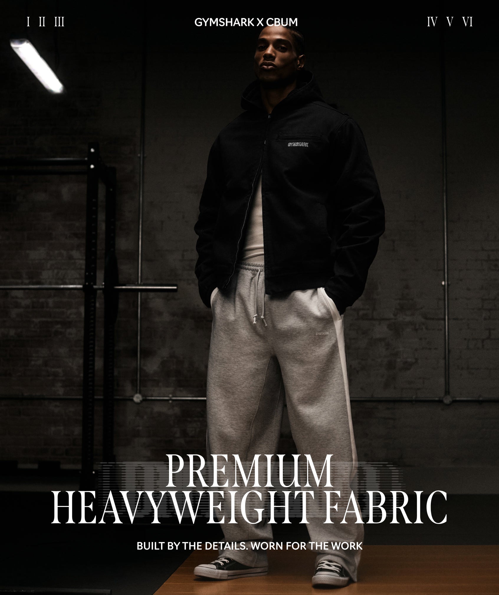 Gymshark x CBUM Straight Leg Jogger 'Bros Stone Grey Marl'