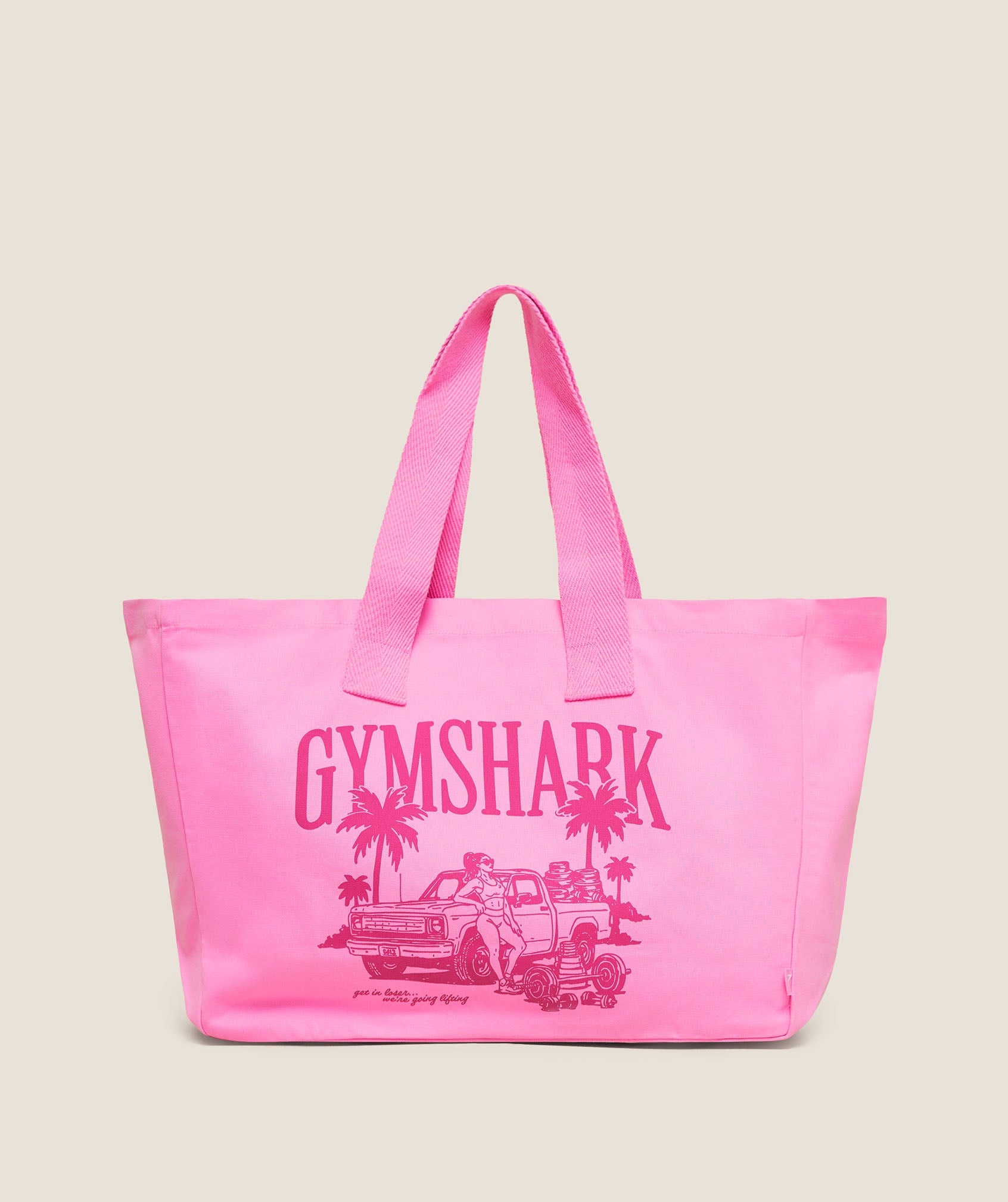Gymshark Get in Loser, We're Going Lifting Tote 'Focus Pink'