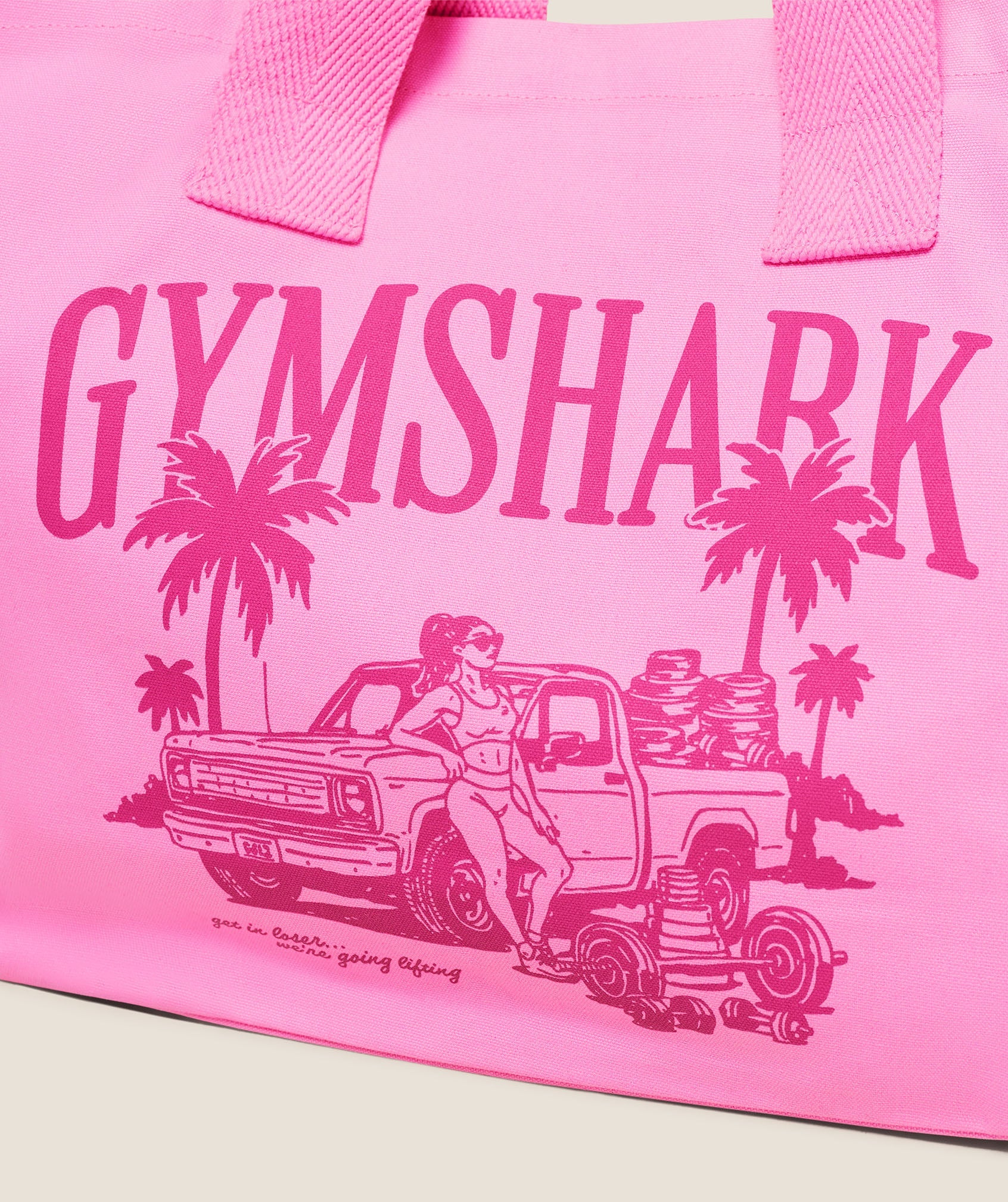 Gymshark Get in Loser, We're Going Lifting Tote 'Focus Pink'