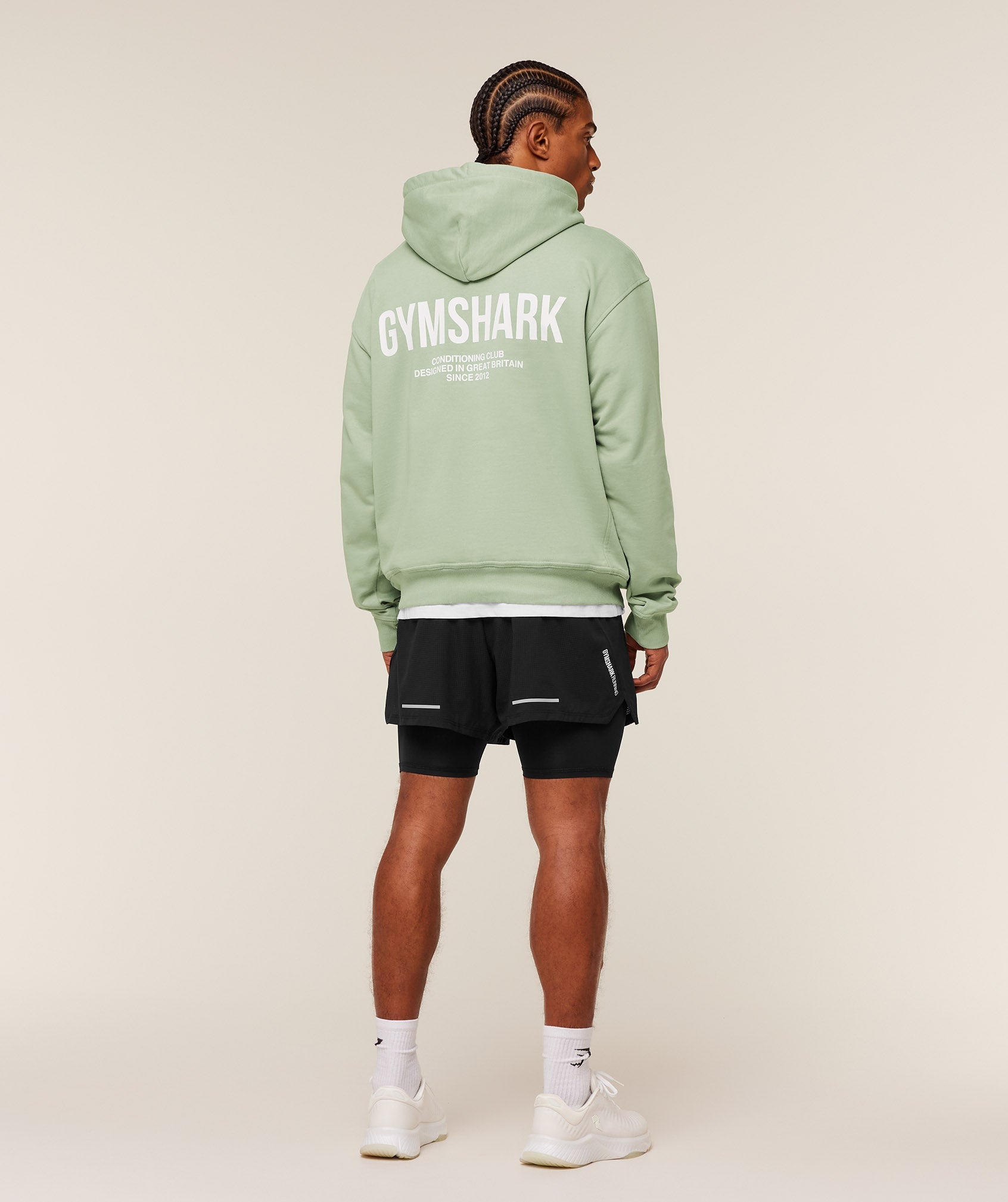 Gymshark Conditioning Club Hoodie 'GS Haze Green GS White'