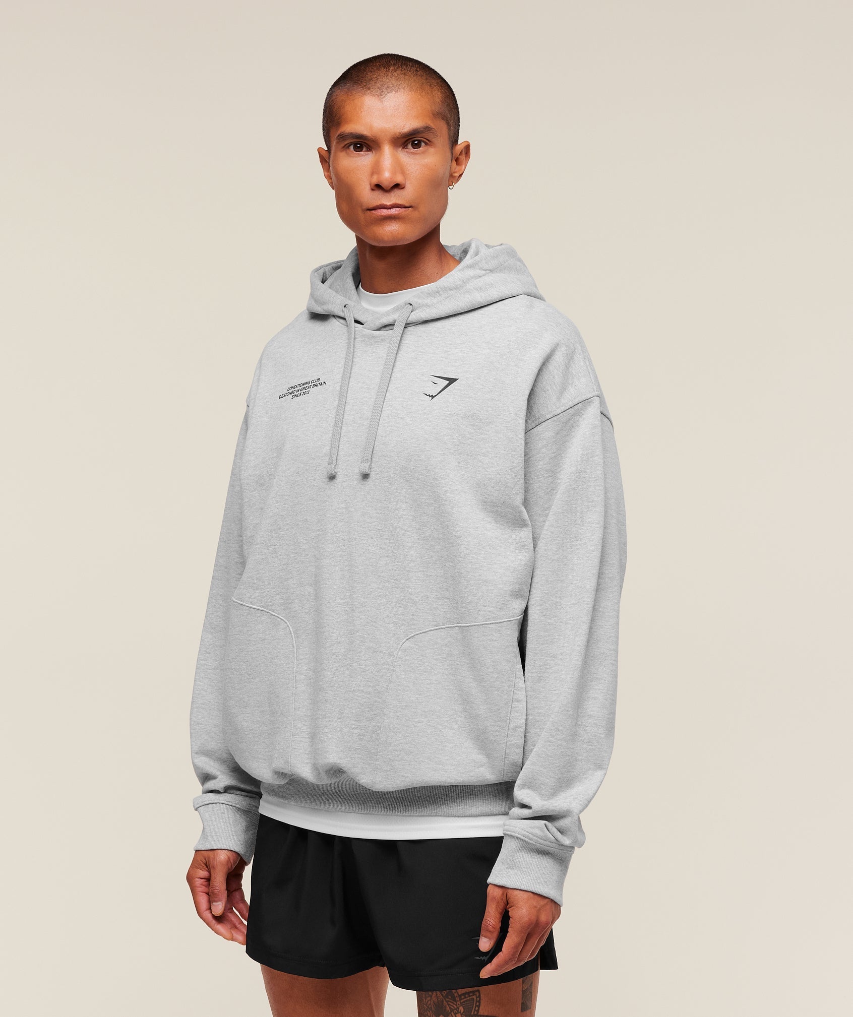 Gymshark Conditioning Club Hoodie 'Light Grey Core Marl'