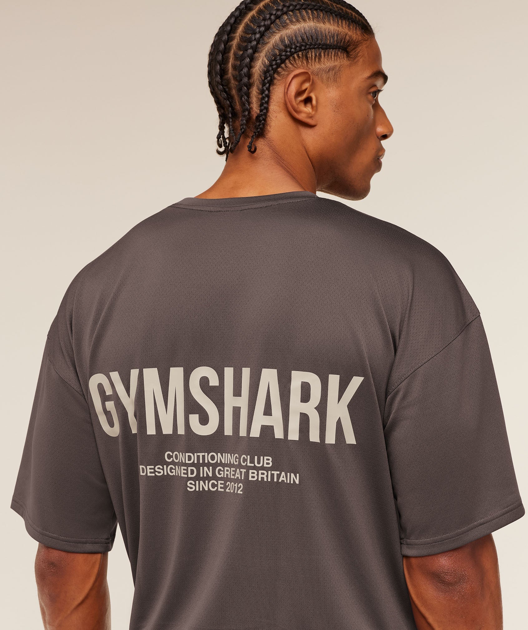 Gymshark Conditioning Club Oversized T-Shirt 'Cool Brown Tinted White'