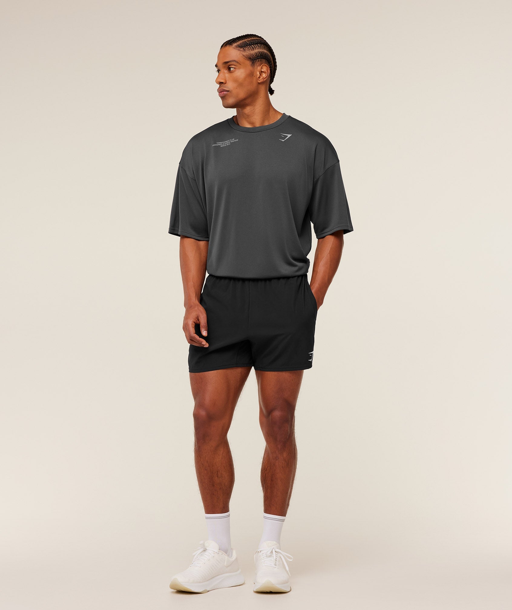 Gymshark Conditioning Club Oversized T-Shirt 'Grey Smokey Grey'