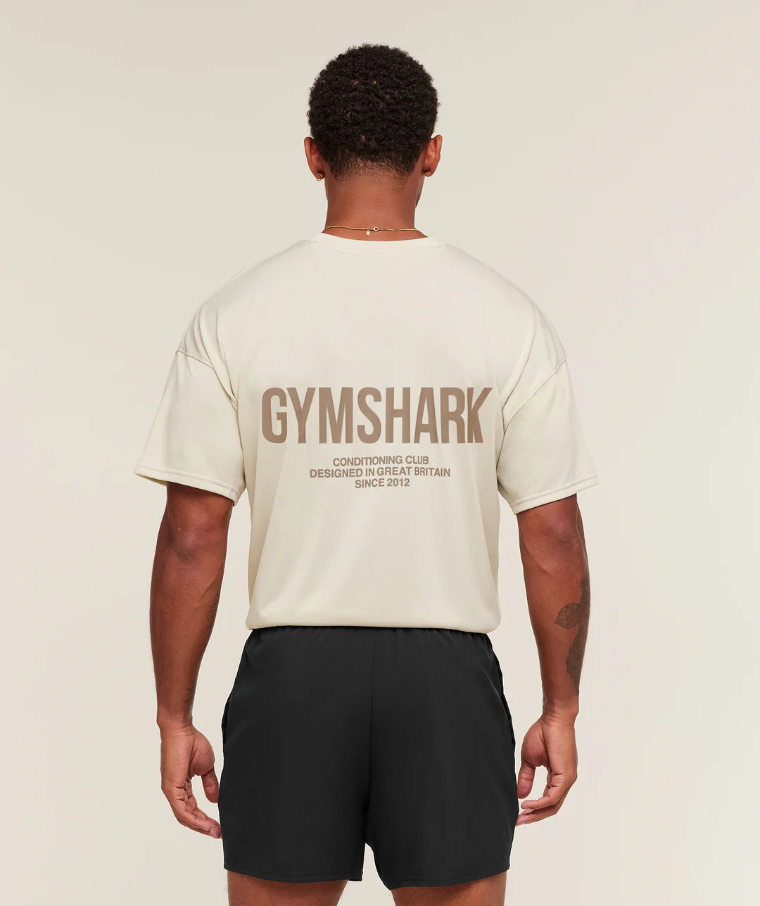 Gymshark Conditioning Club Oversized T-Shirt 'Pebble Grey/Cement Brown'
