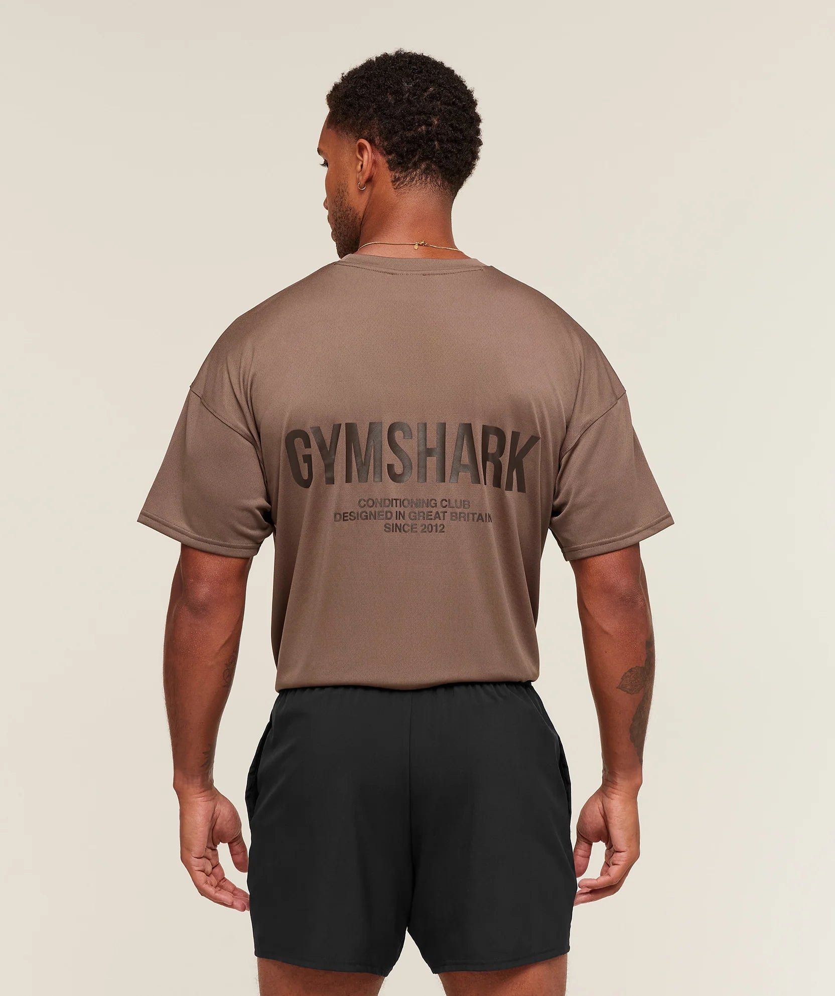 Gymshark Conditioning Club Oversized T-Shirt 'Soft Brown/Archive Brown'