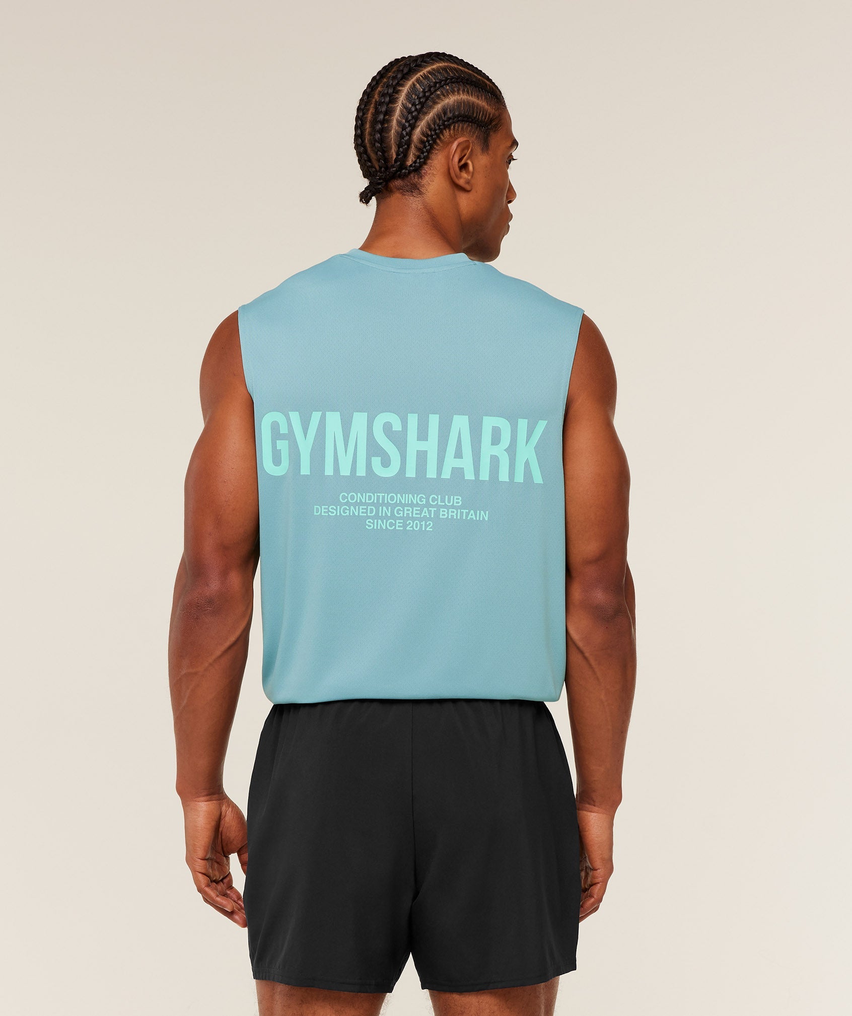 Gymshark Conditioning Club Tank 'GS Flow Blue GS Pop Turquoise'