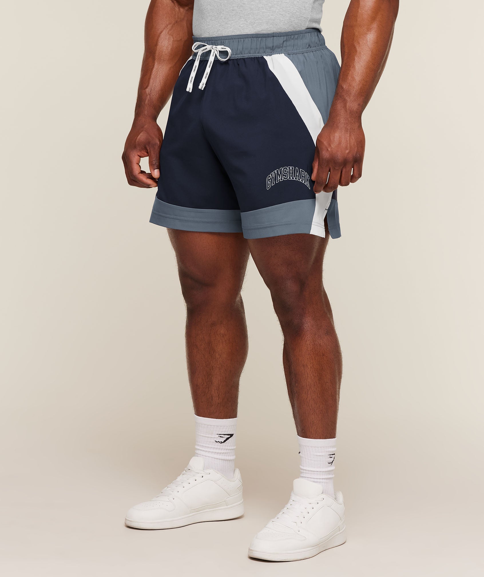 Gymshark Collegiate Tech Shorts 'Iron Blue'